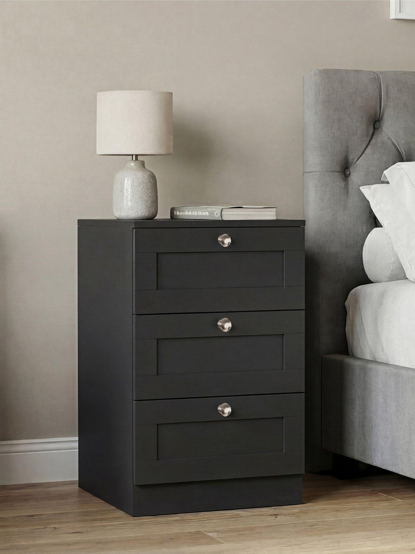 Vida Designs Altino 3 Drawer Bedside Chest