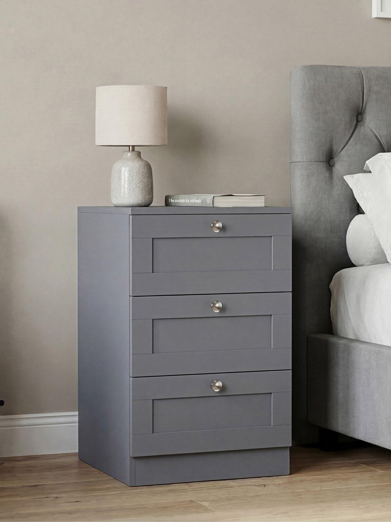 Vida Designs Altino 3 Drawer Bedside Chest