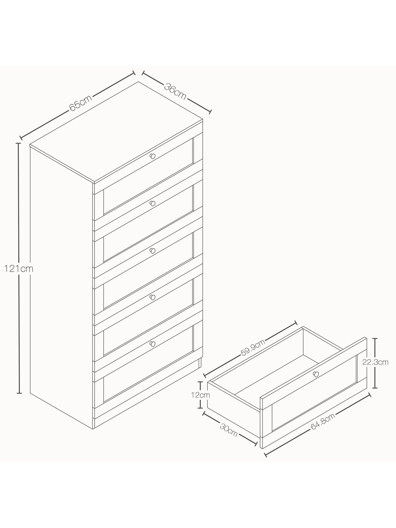 Image 6 of 7 of Vida Designs Altino 5 Drawer Chest