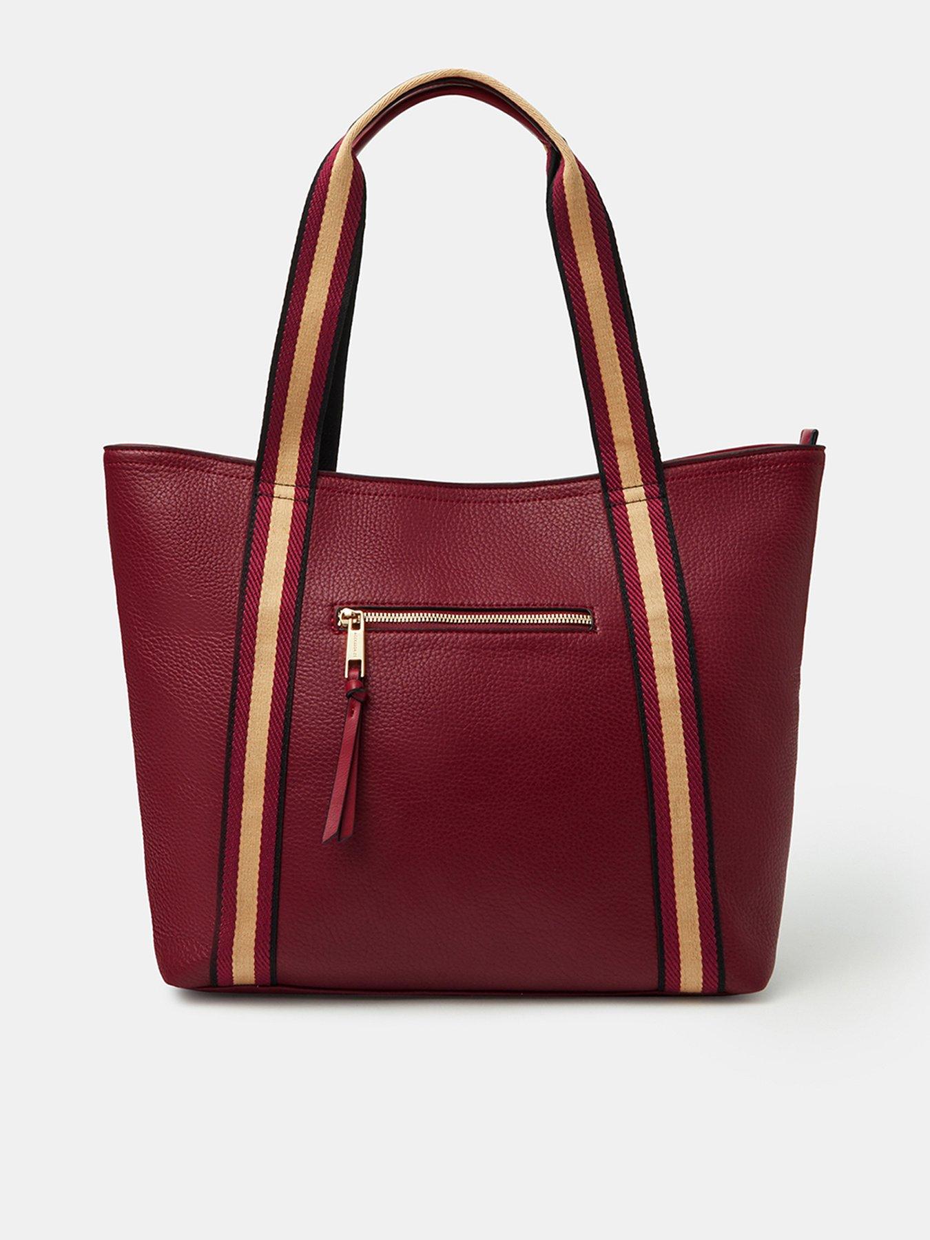 Accessorize Webbing Strap Tote Bag - Red
