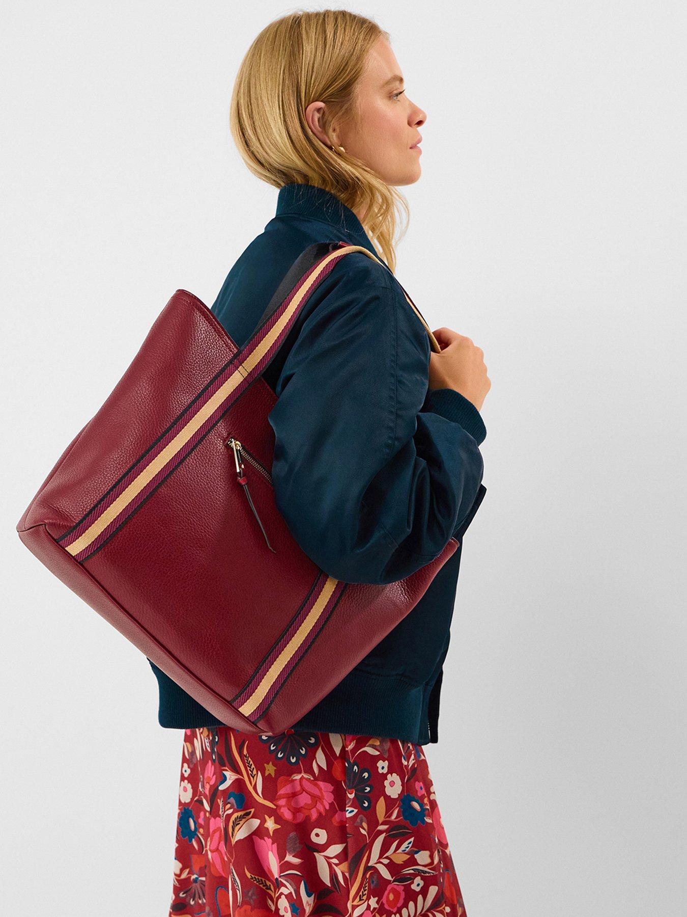 Image 2 of 5 of Accessorize Webbing Strap Tote Bag - Red