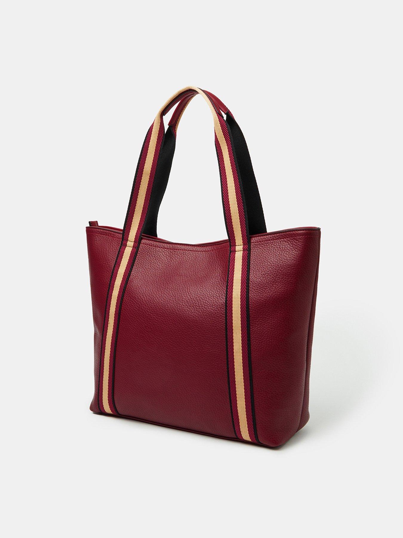Image 3 of 5 of Accessorize Webbing Strap Tote Bag - Red