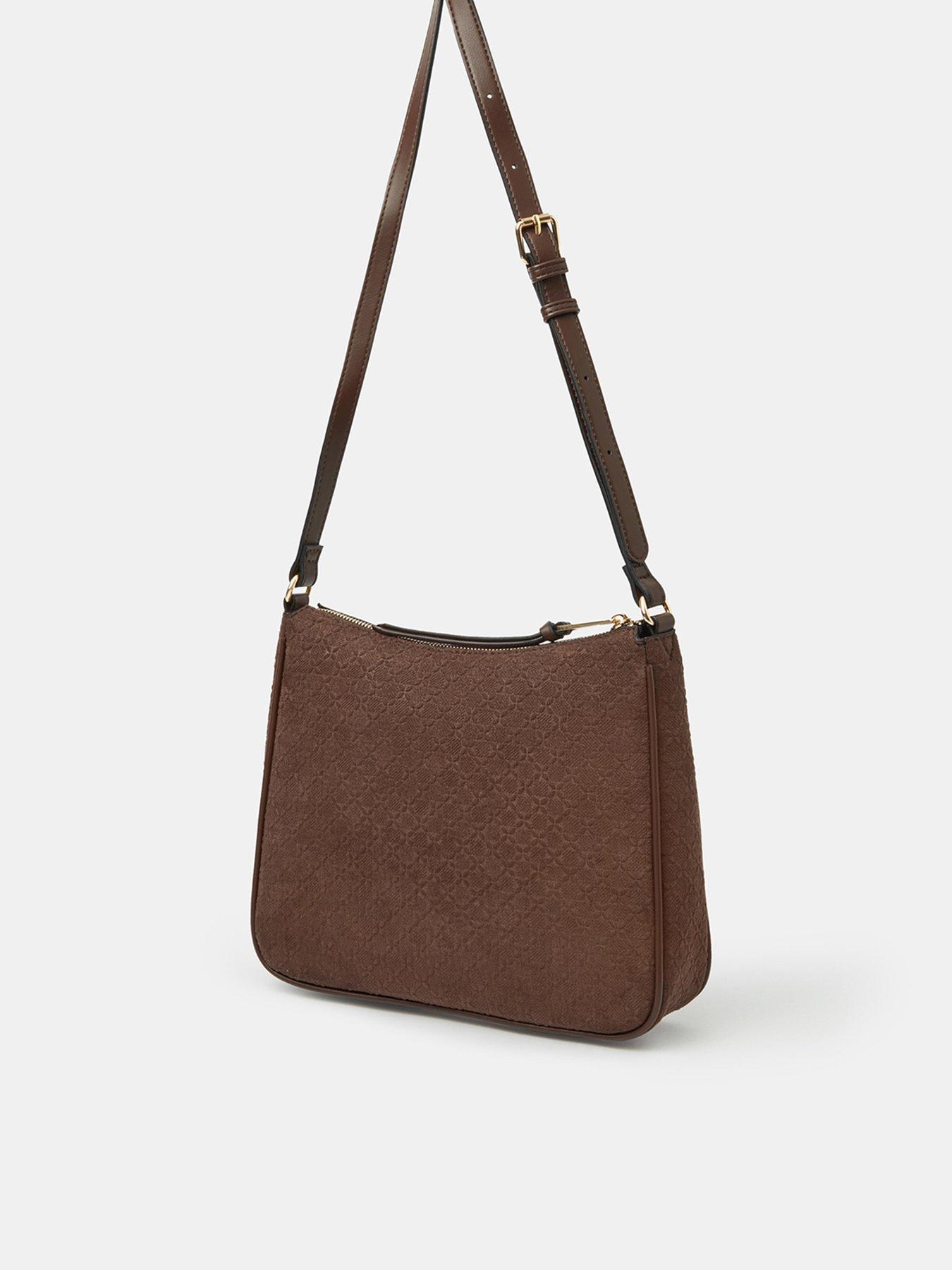 Image 3 of 5 of Accessorize Suedette Embossed Crossbody Bag