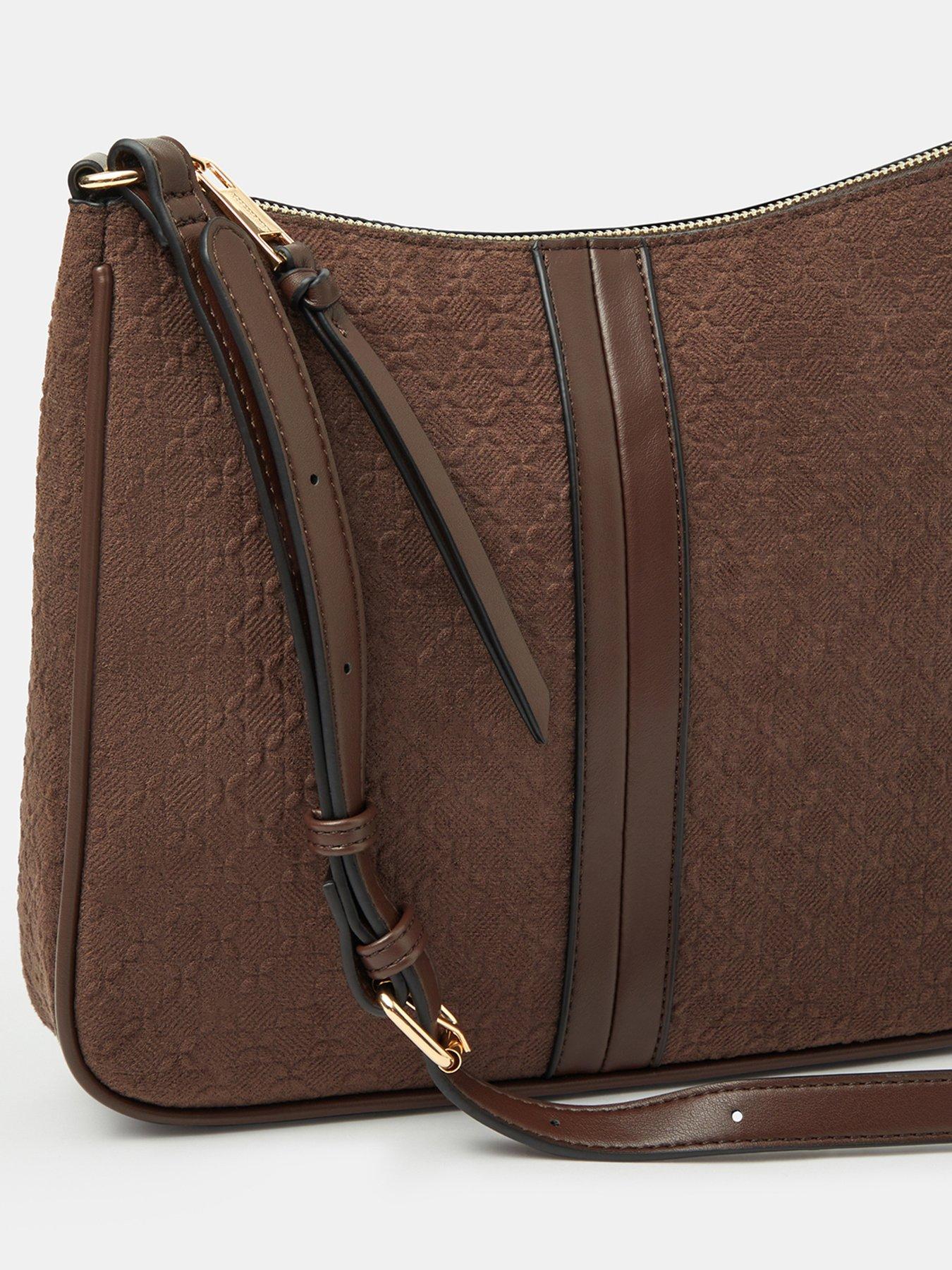 Image 4 of 5 of Accessorize Suedette Embossed Crossbody Bag