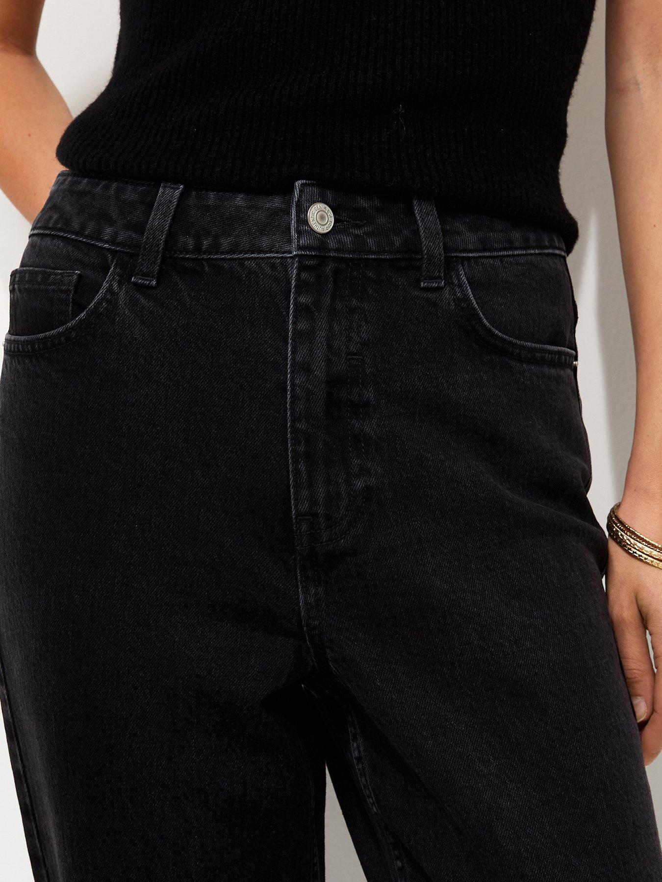 Image 6 of 6 of New Look Womens Tori High Rise Stretch Mom Jeans - Black