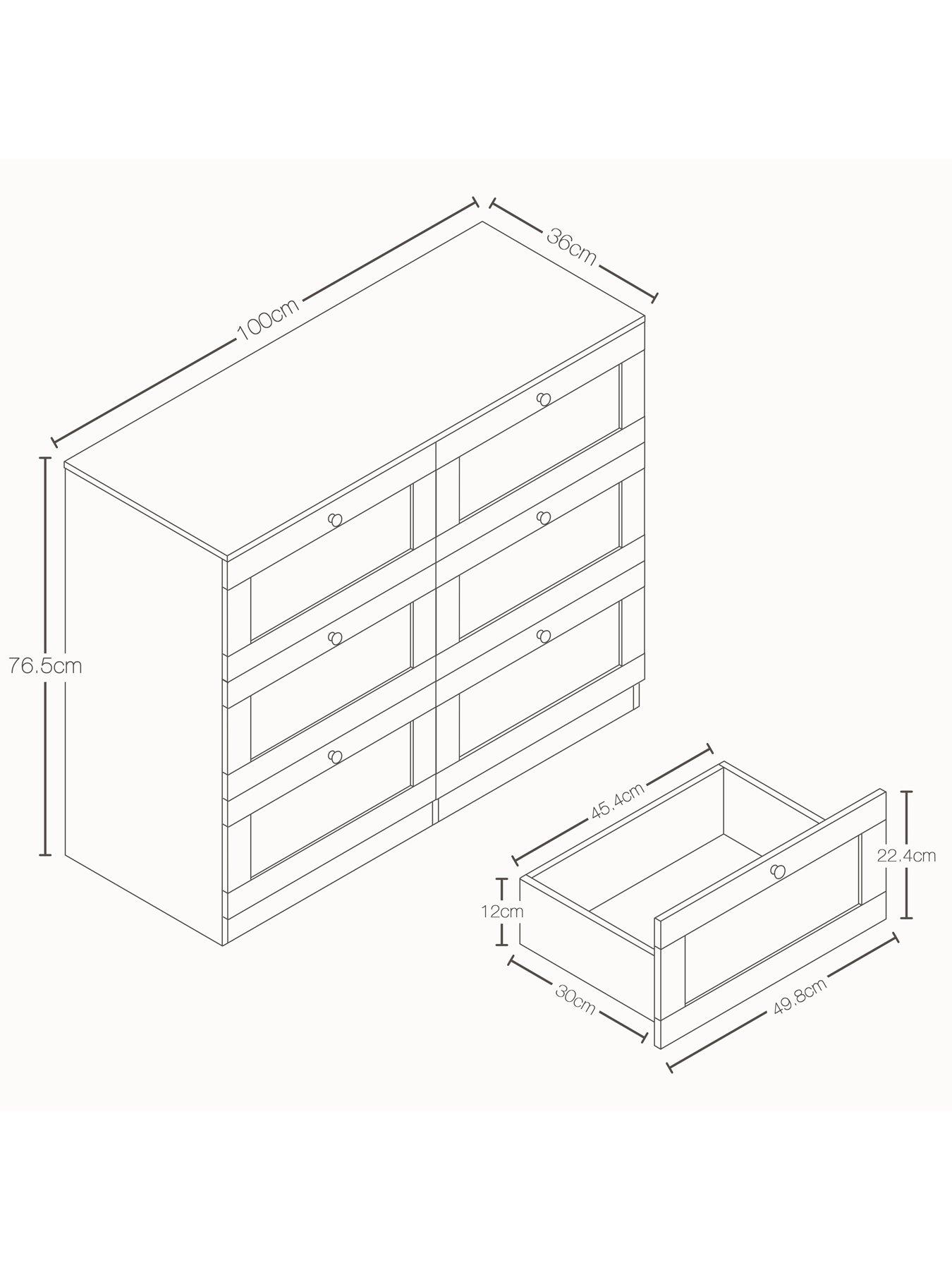Image 6 of 7 of Vida Designs Altino 6 Drawer Double Chest