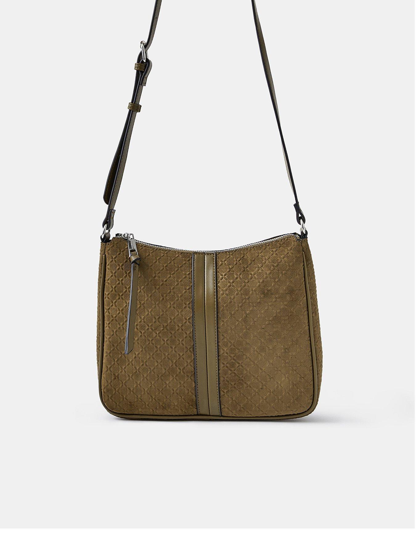 Accessorize Suedette Embossed Crossbody