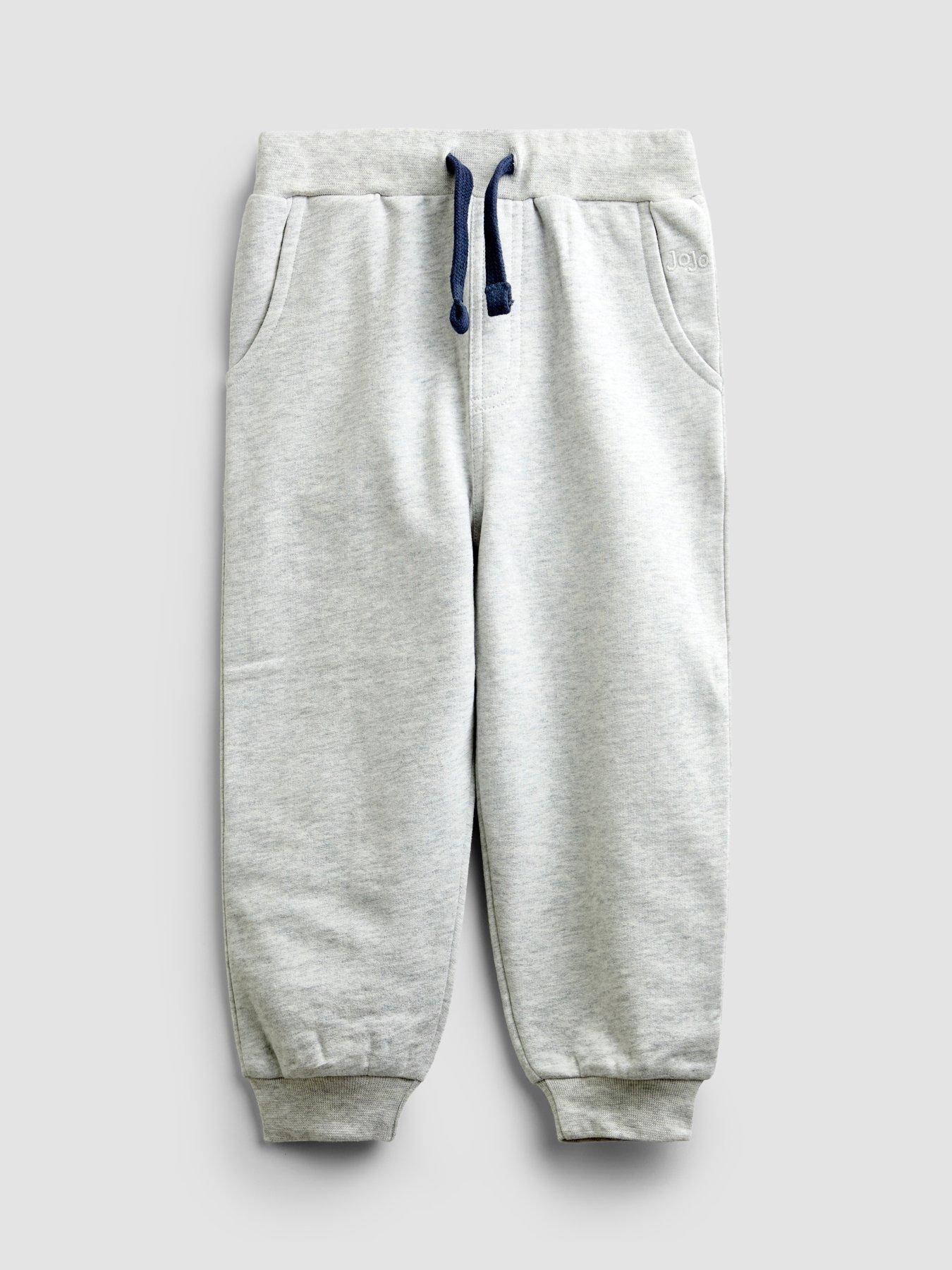 Image 4 of 7 of JoJo Maman Bebe Toddler Boys 3 Pack Cotton Cuffed Jogging Bottoms - Blue
