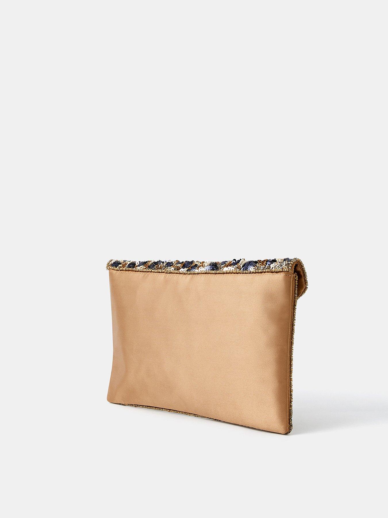 Image 3 of 5 of Accessorize Leopard Sequin Envelope Clutch Bag - Multi