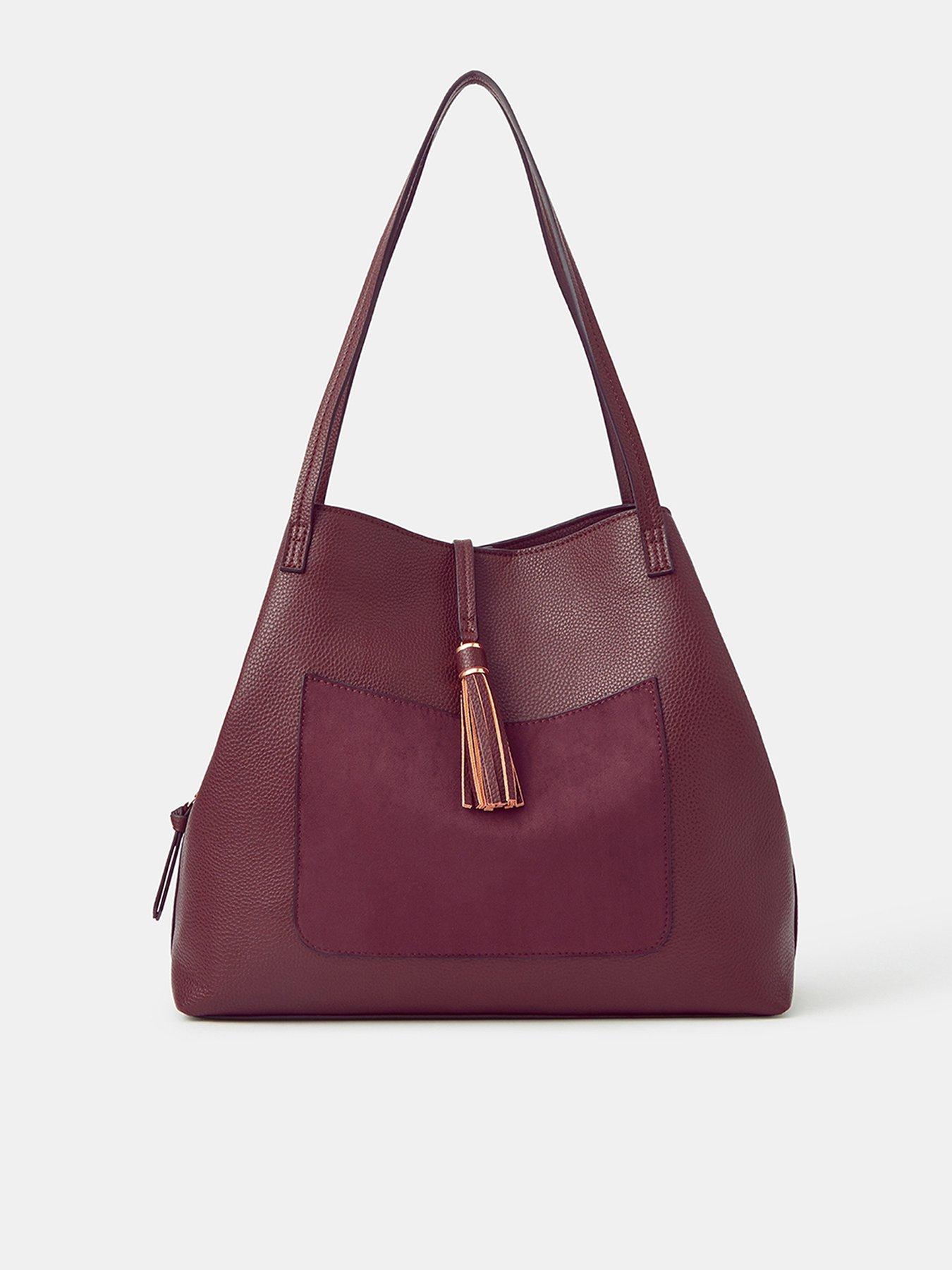 Accessorize Suedette Pocket Tassel Shoulder
