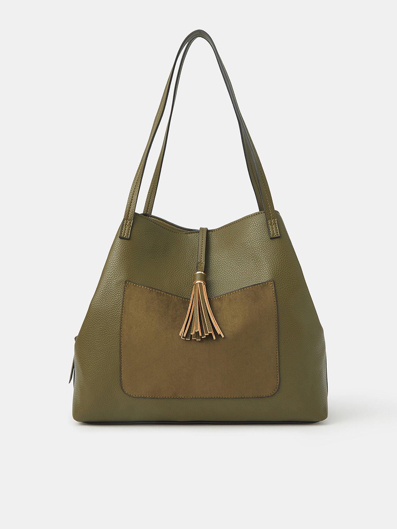 Accessorize Suedette Pocket Tassel Shoulder
