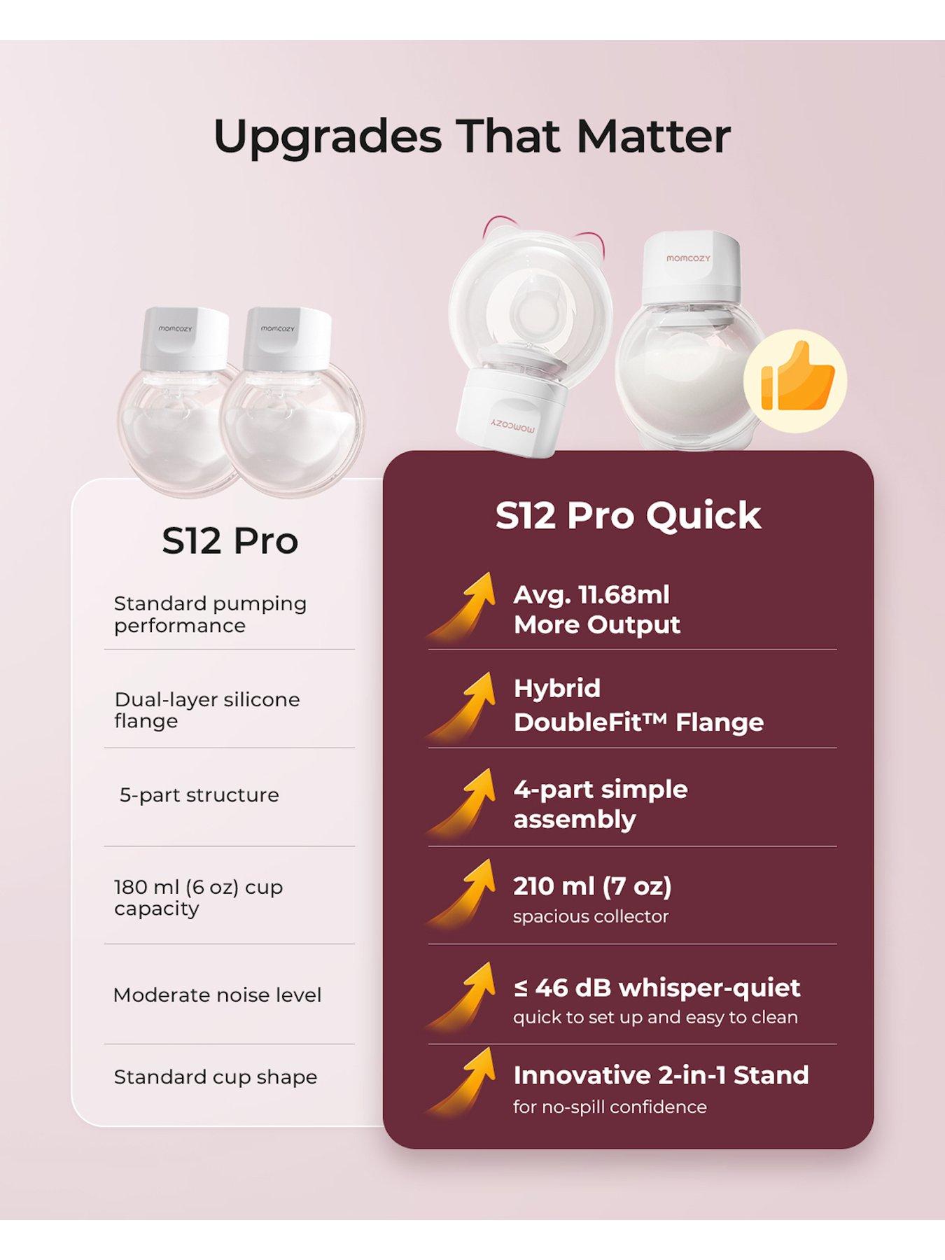 Image 4 of 8 of Momcozy S12 Pro+ Wearable Electric Breast Pump Double-White