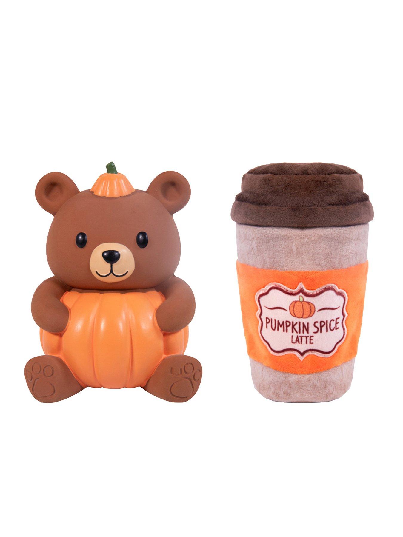 Image 1 of 7 of Rosewood Pumpkin snuffle Cup/Fall Bear Latex Dog Toy Bundle