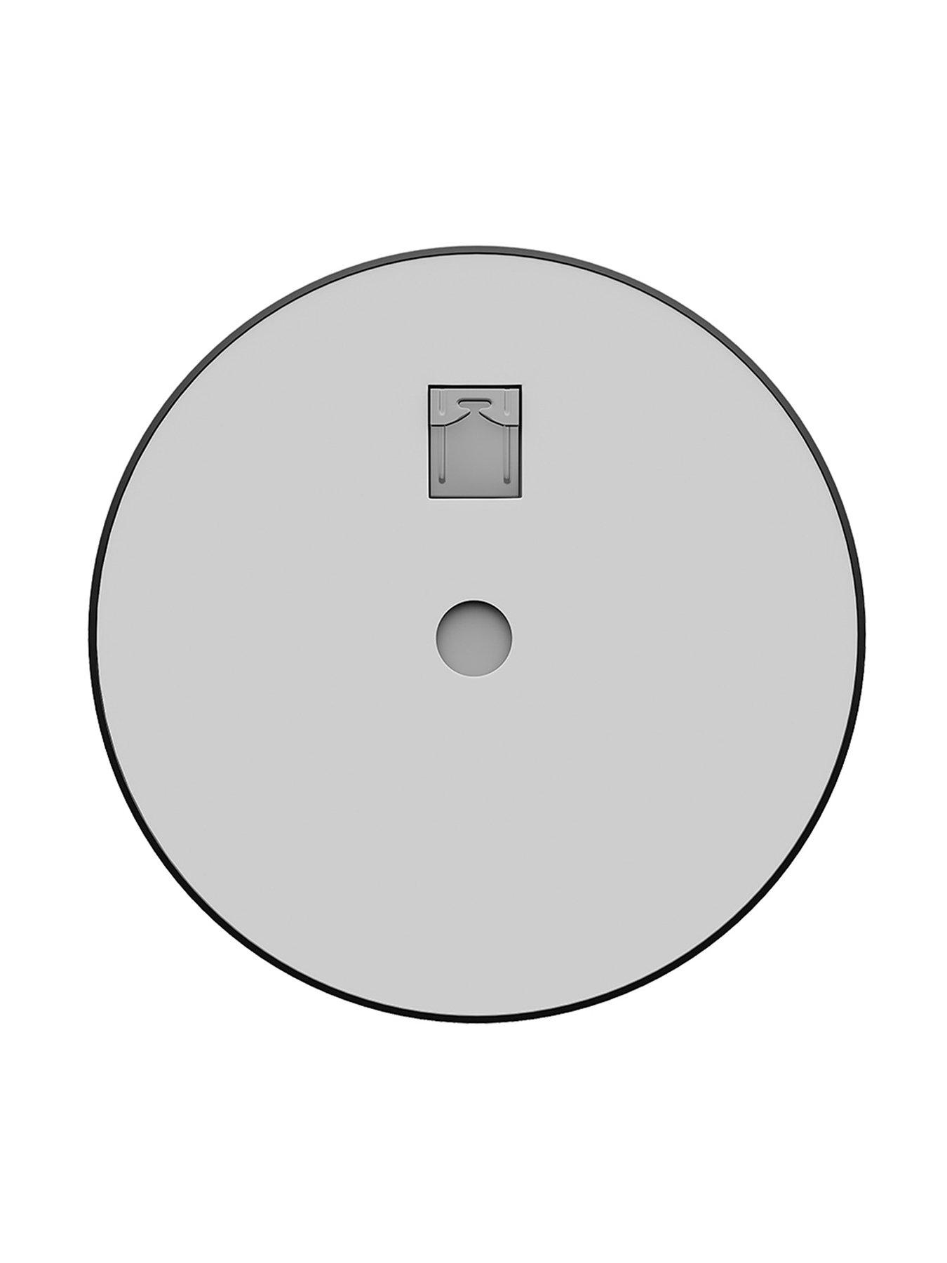 Image 4 of 7 of Living and Home Black Wall Mounted Round Adjustable Led Bathroom Mirror Dia 60cm