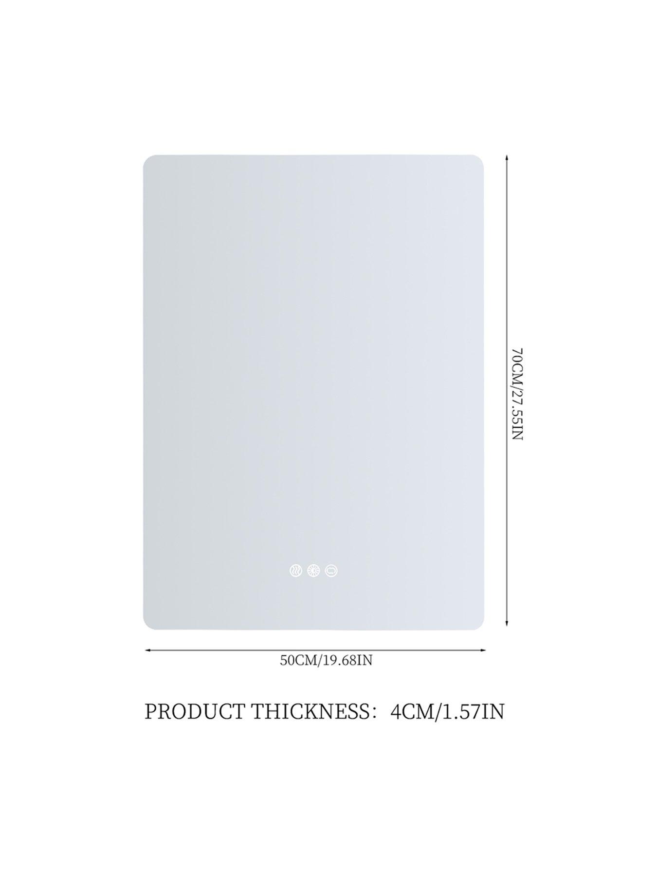 Image 7 of 7 of Living and Home Translucent Type Led Anti-fog Bathroom Mirror 50cm X 70cm