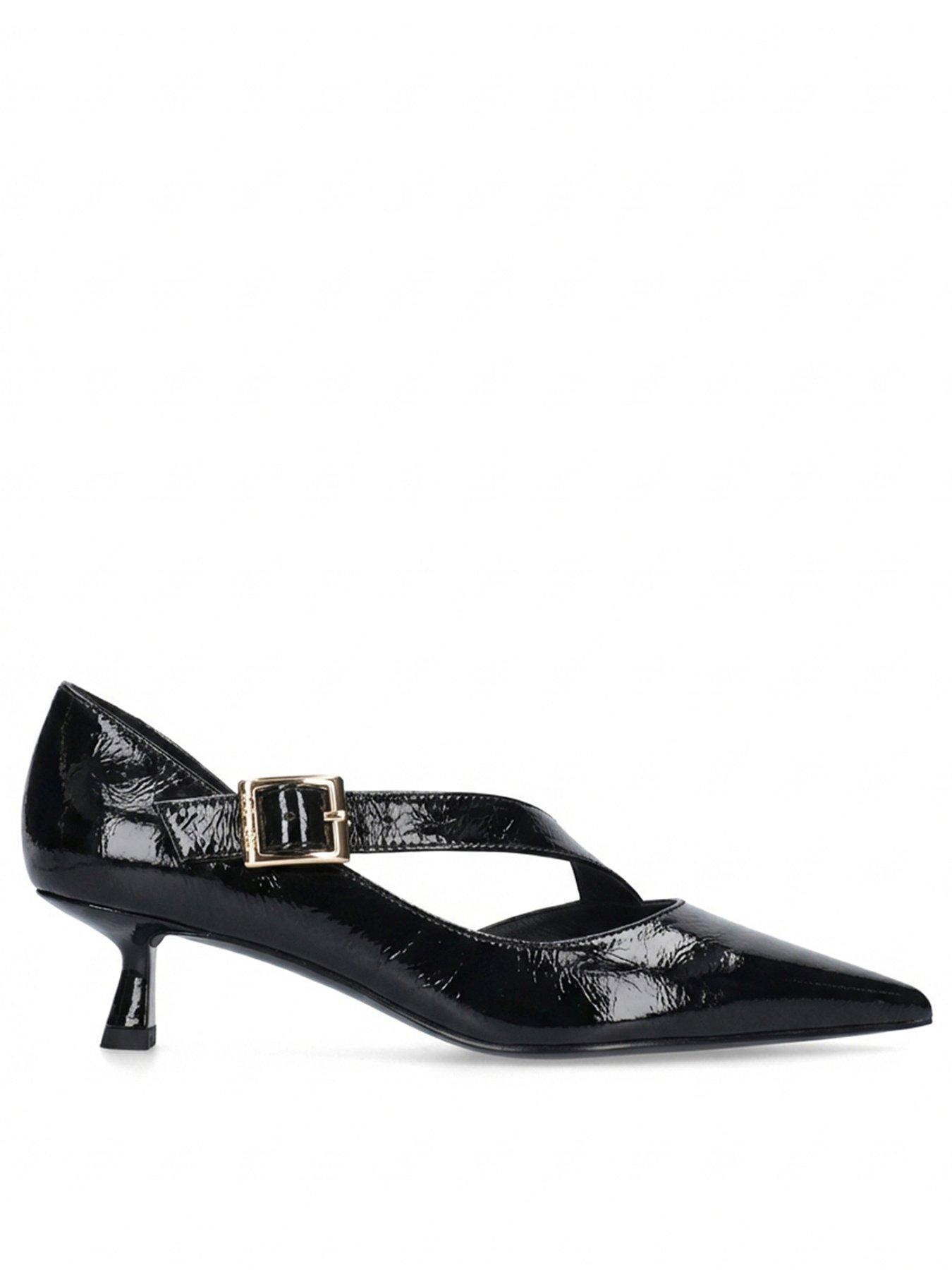 Image 1 of 3 of Bibi Lou Anouk Crinkled Leather Pumps 40 - Black