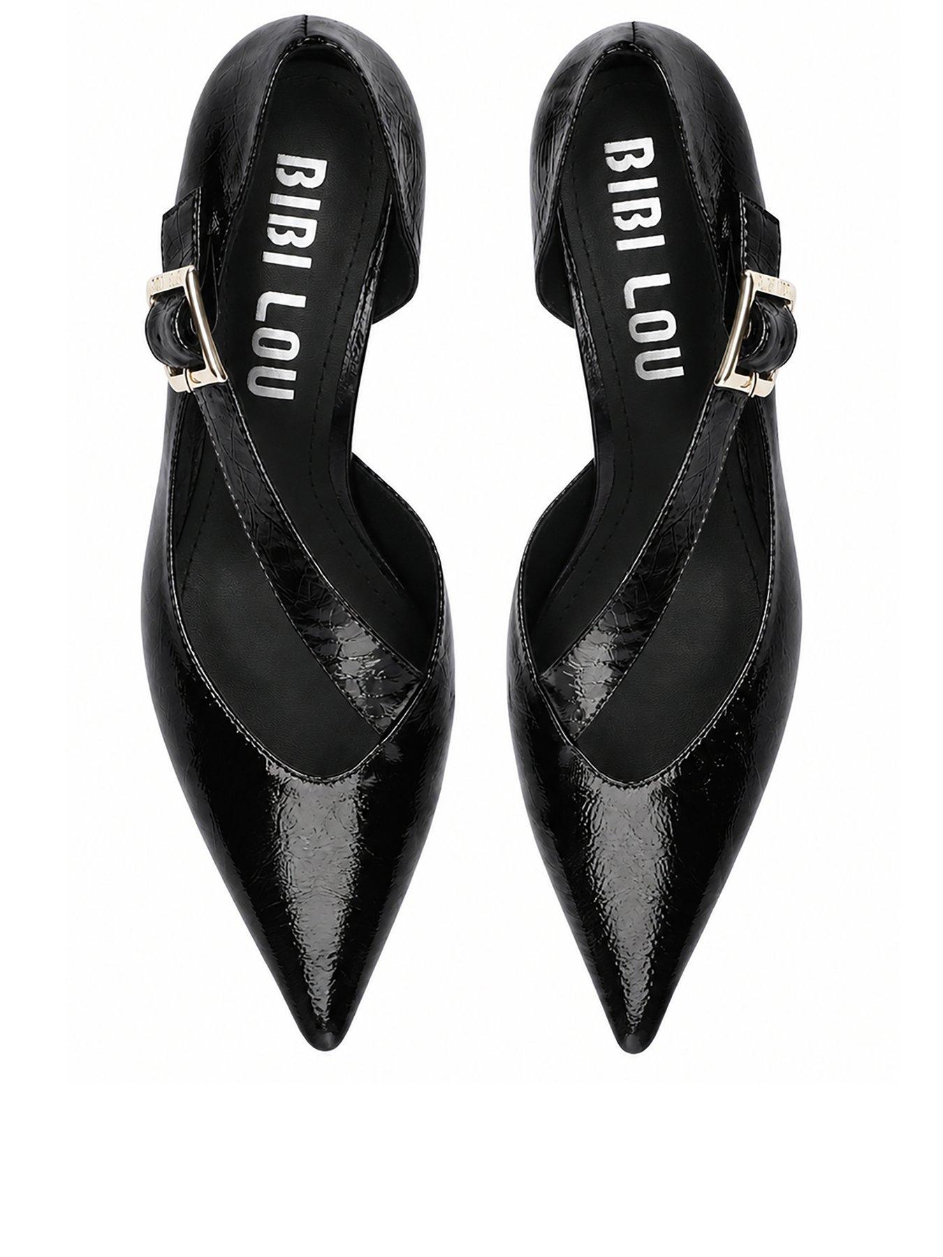 Image 3 of 3 of Bibi Lou Anouk Crinkled Leather Pumps 40 - Black