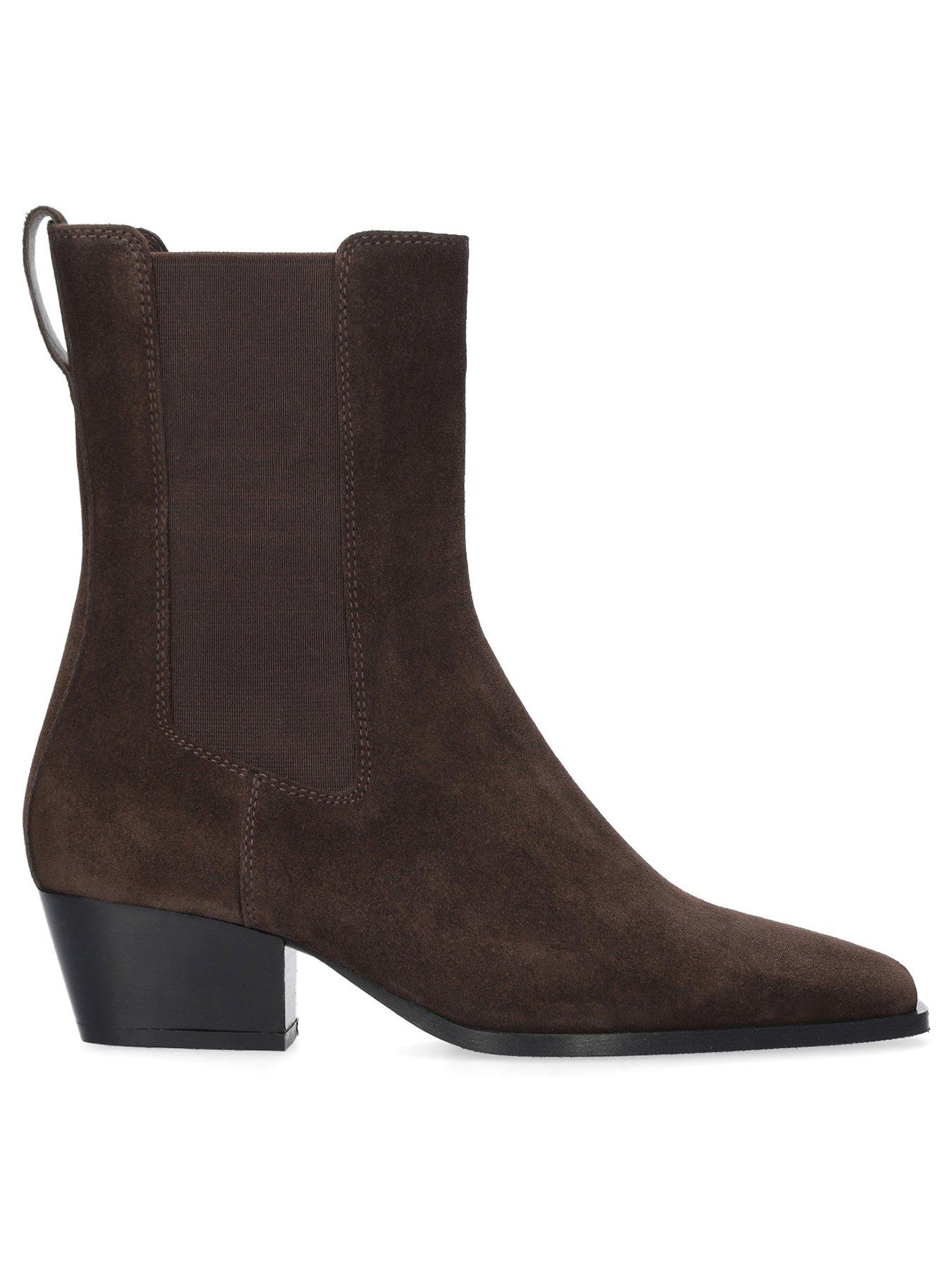 Image 1 of 2 of Bibi Lou Spinel Suede Booties 45 - Brown