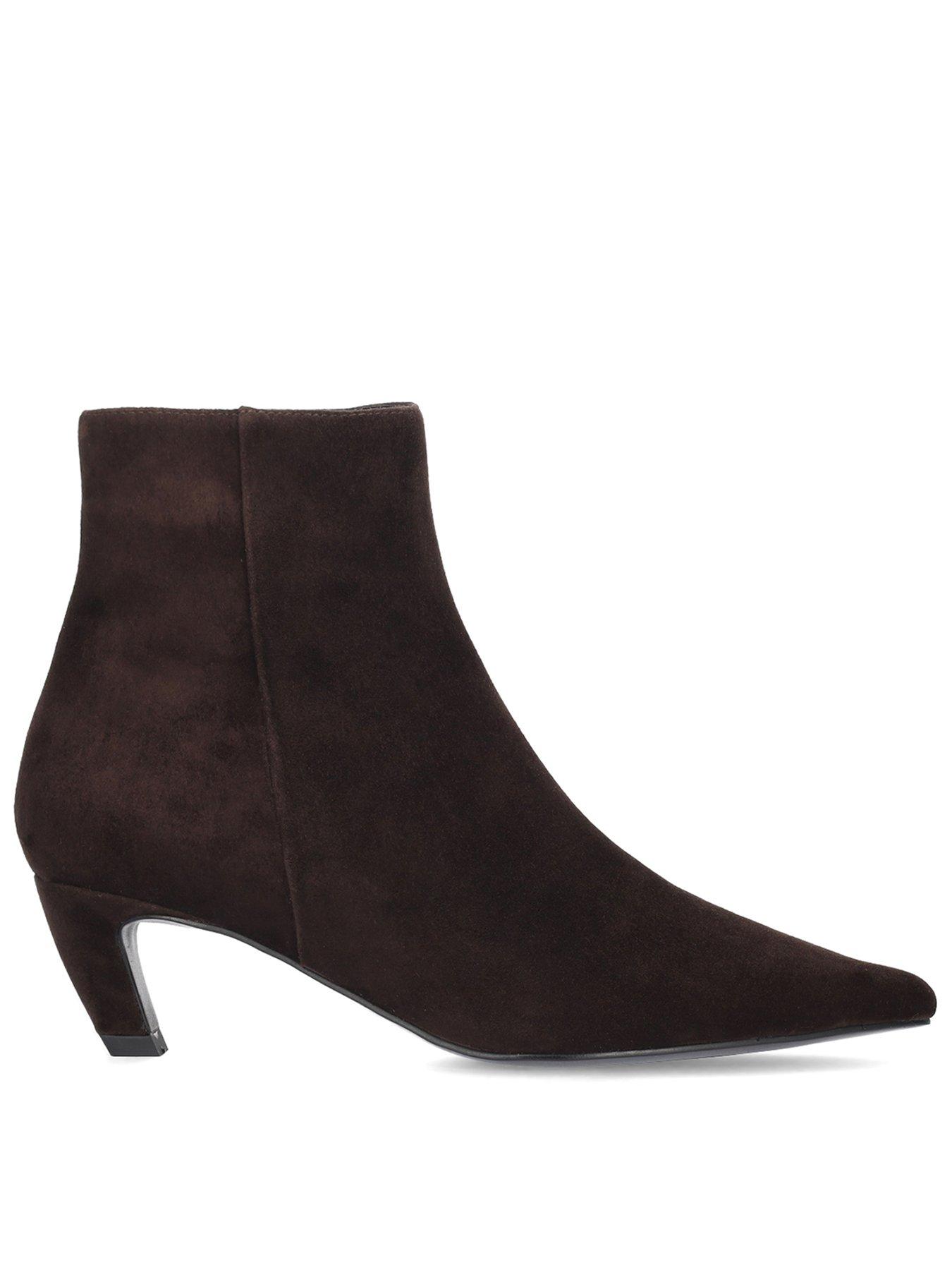 Image 1 of 4 of Bibi Lou Calista Suede Booties 55 - Brown