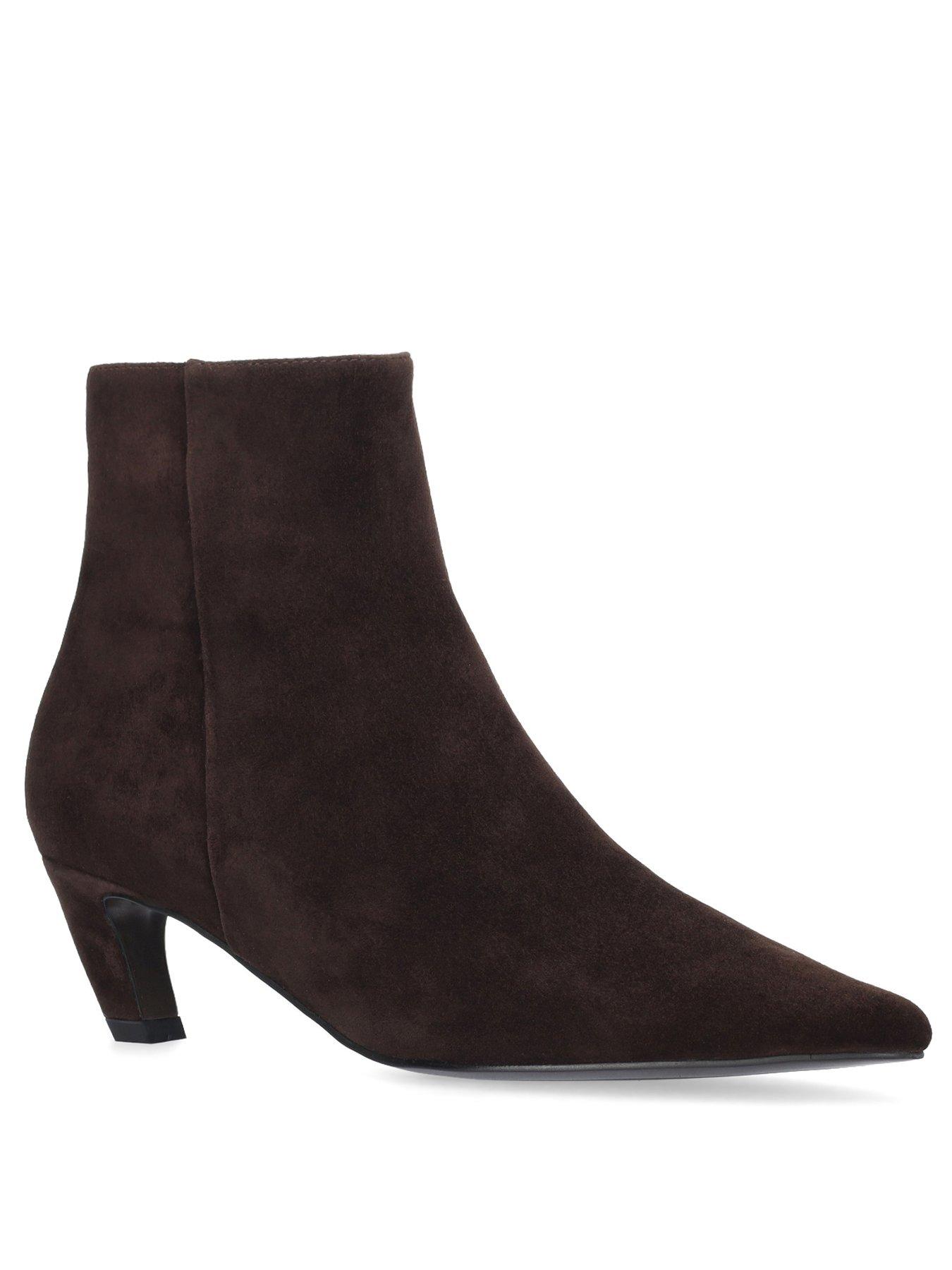 Image 2 of 4 of Bibi Lou Calista Suede Booties 55 - Brown