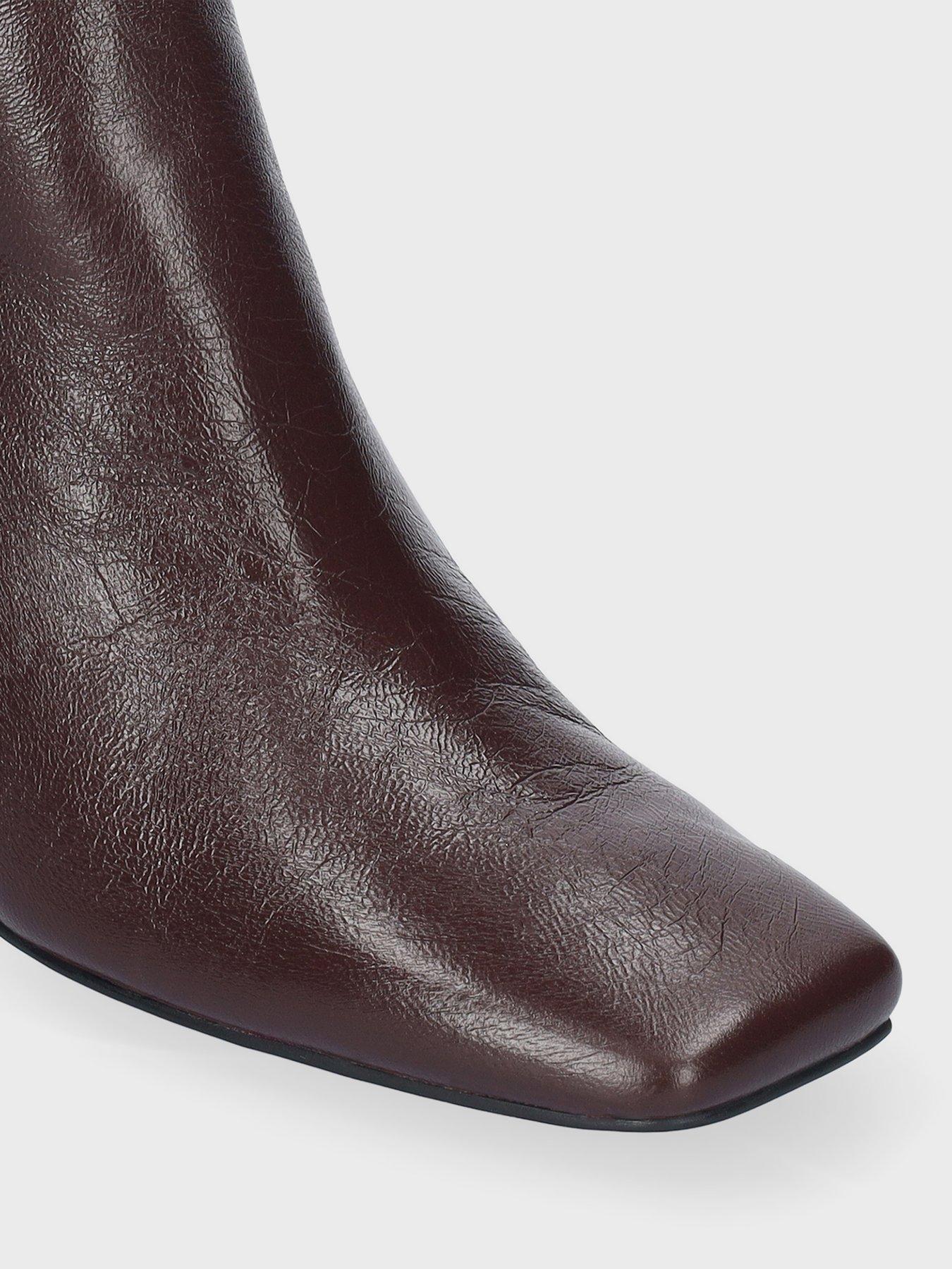 Image 4 of 4 of Bibi Lou North Leather Booties 65 - Burgundy