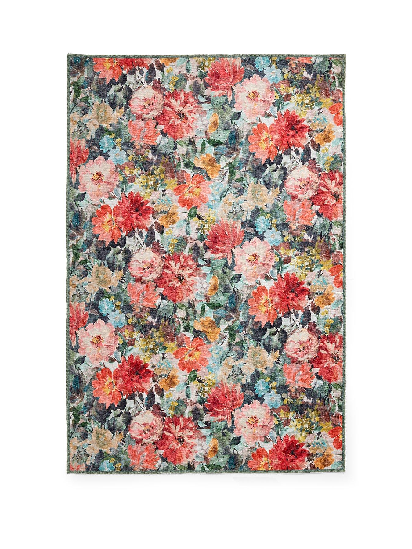 Image 2 of 6 of Clarke & Clarke Tahiti Teal & Rouge Washable - 076 x 150
