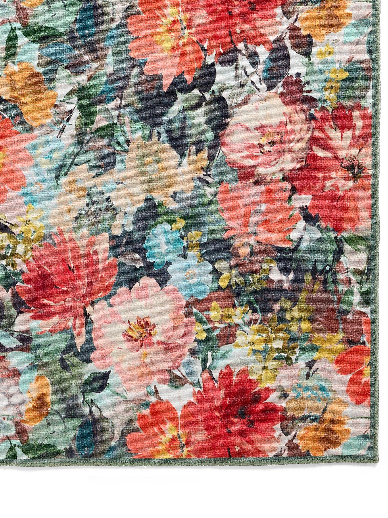 Image 3 of 6 of Clarke & Clarke Tahiti Teal & Rouge Washable - 076 x 150