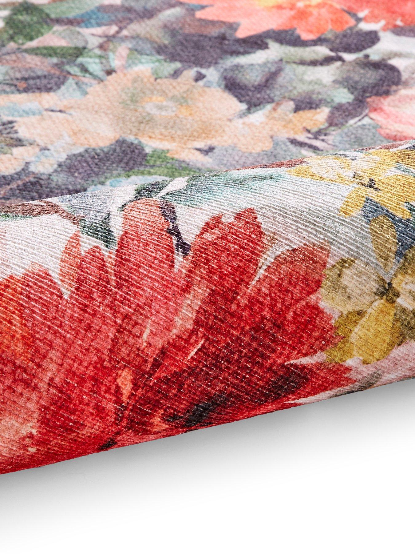 Image 5 of 6 of Clarke & Clarke Tahiti Teal & Rouge Washable - 076 x 150