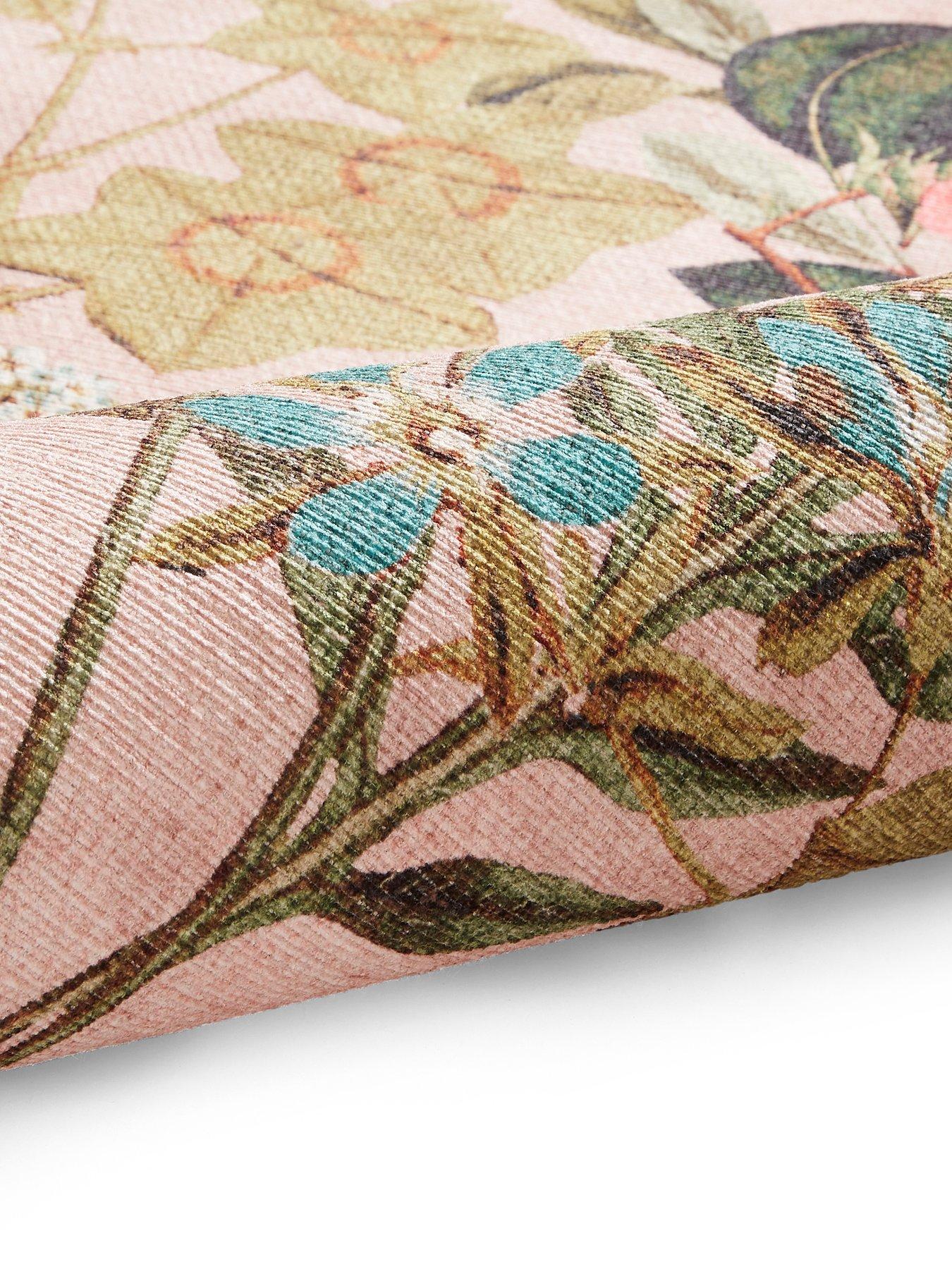 Image 5 of 5 of Clarke & Clarke Clarke & Clarke Passiflora Blush Washable Rug