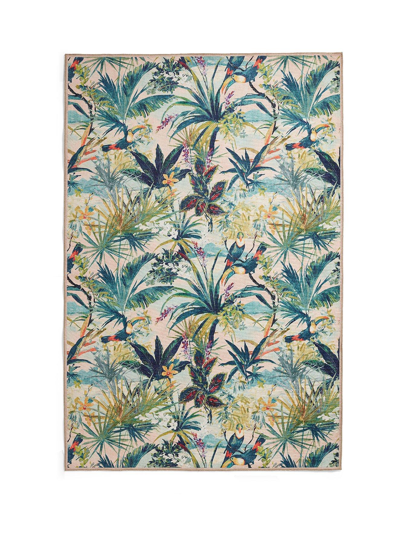 Image 2 of 5 of Clarke & Clarke Clarke & Clarke Toucan Blush Washable Rug