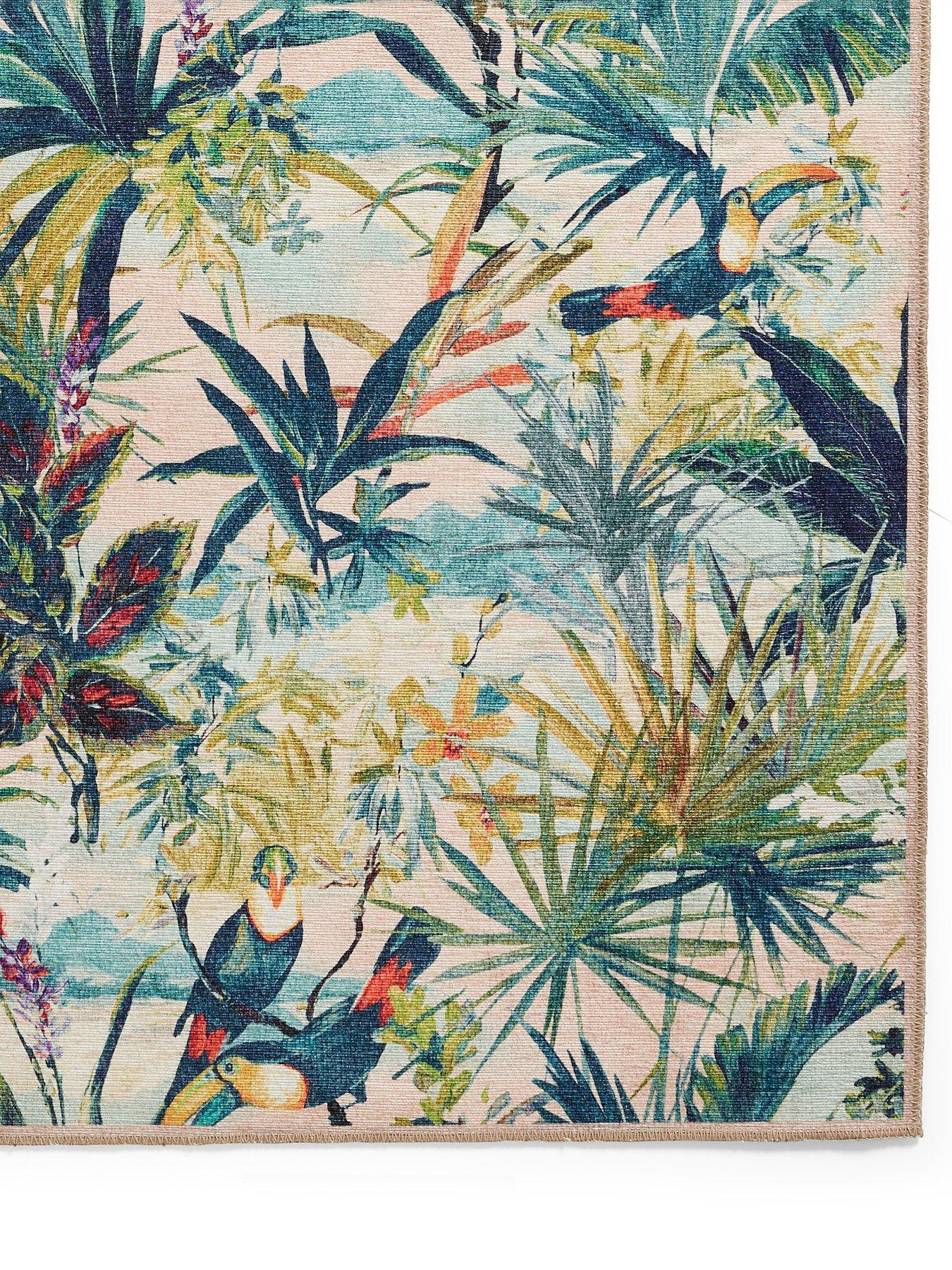Image 3 of 5 of Clarke & Clarke Clarke & Clarke Toucan Blush Washable Rug