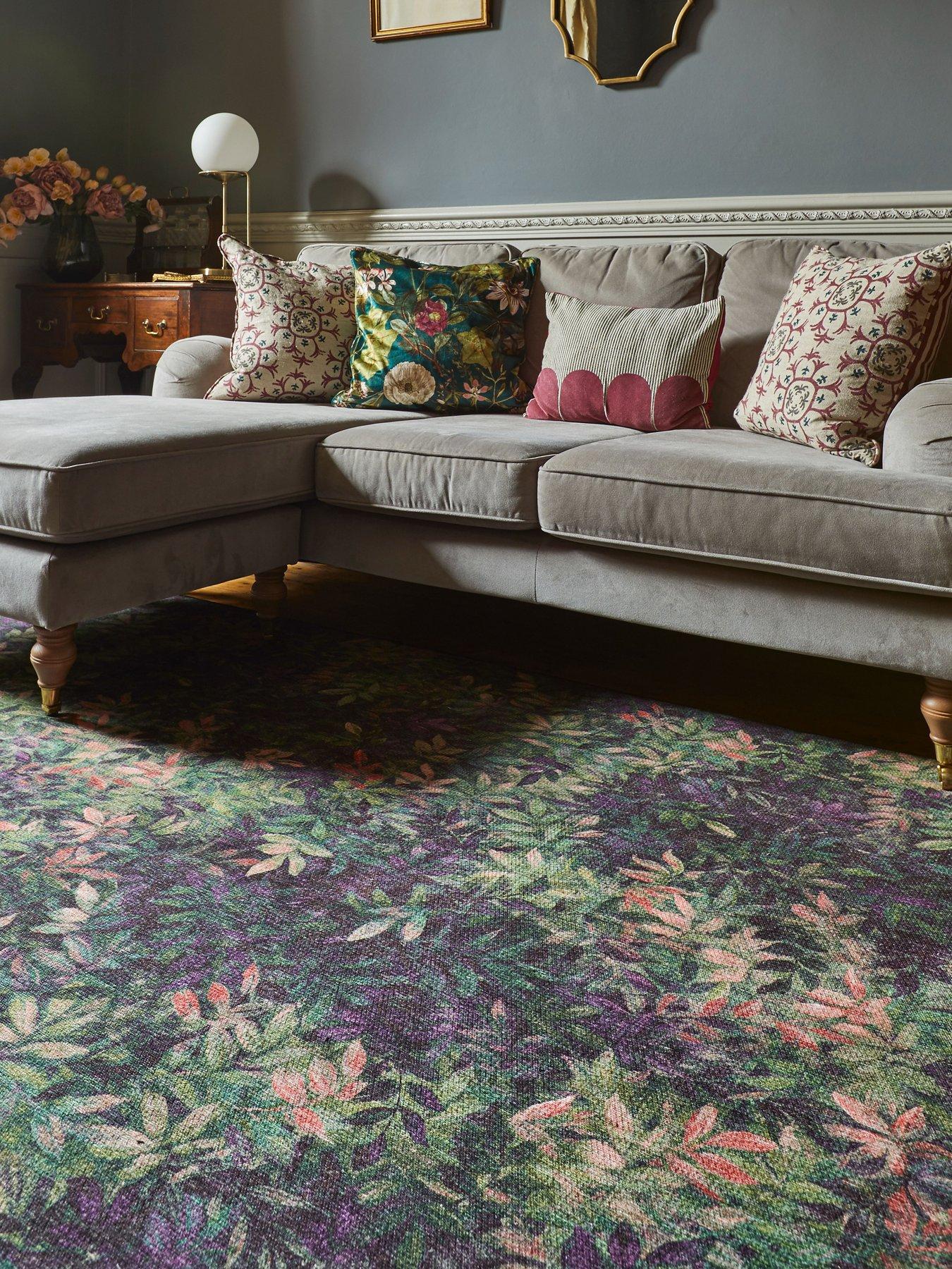 Image 1 of 5 of Clarke & Clarke Clarke & Clarke Congo Mulberry Washable Rug