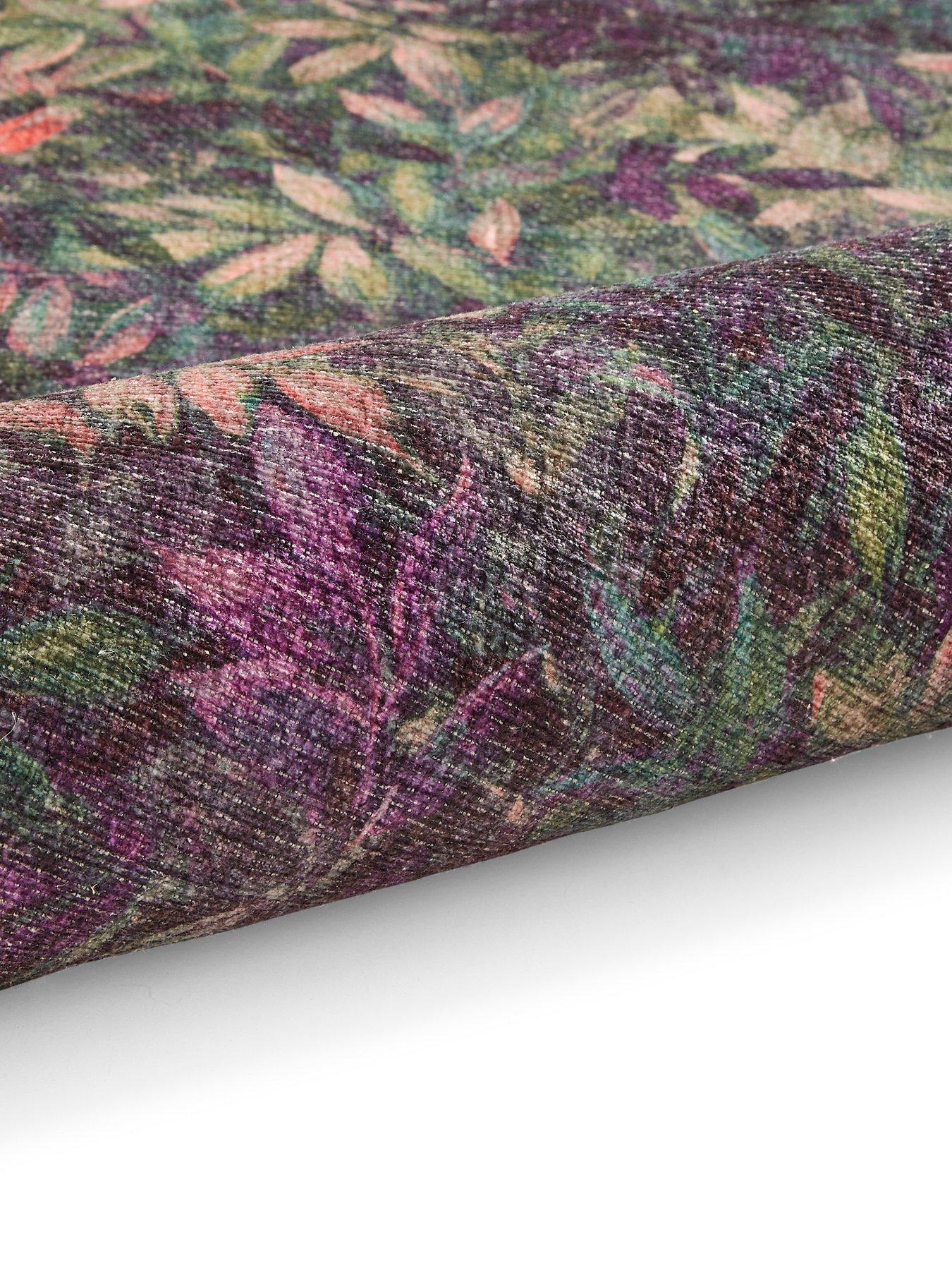 Image 5 of 5 of Clarke & Clarke Clarke & Clarke Congo Mulberry Washable Rug