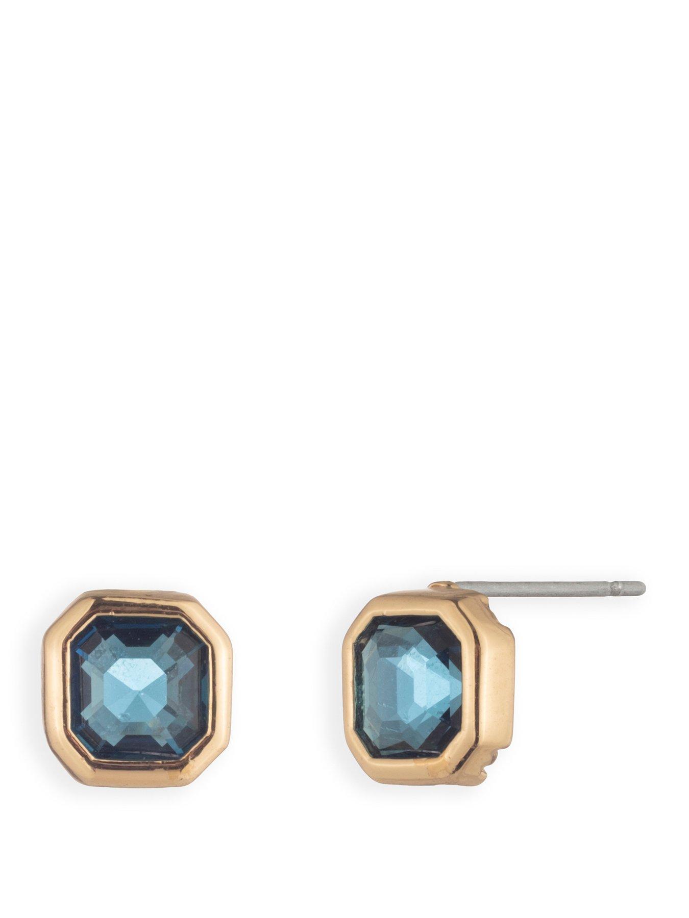 Lauren by Ralph Lauren Lauren Ralph Lauren Gold Tone & Montana Blue Stud Earrings