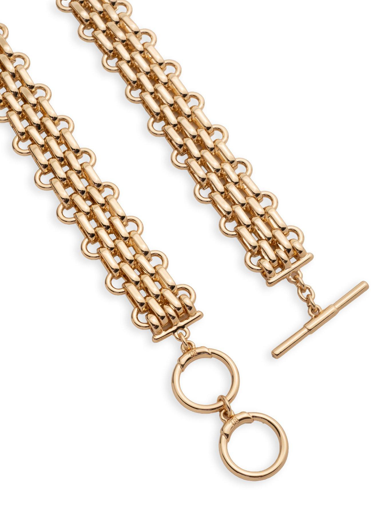 Image 3 of 4 of Lauren by Ralph Lauren Lauren Ralph Lauren Gold Tone Multi Link Collar Necklace