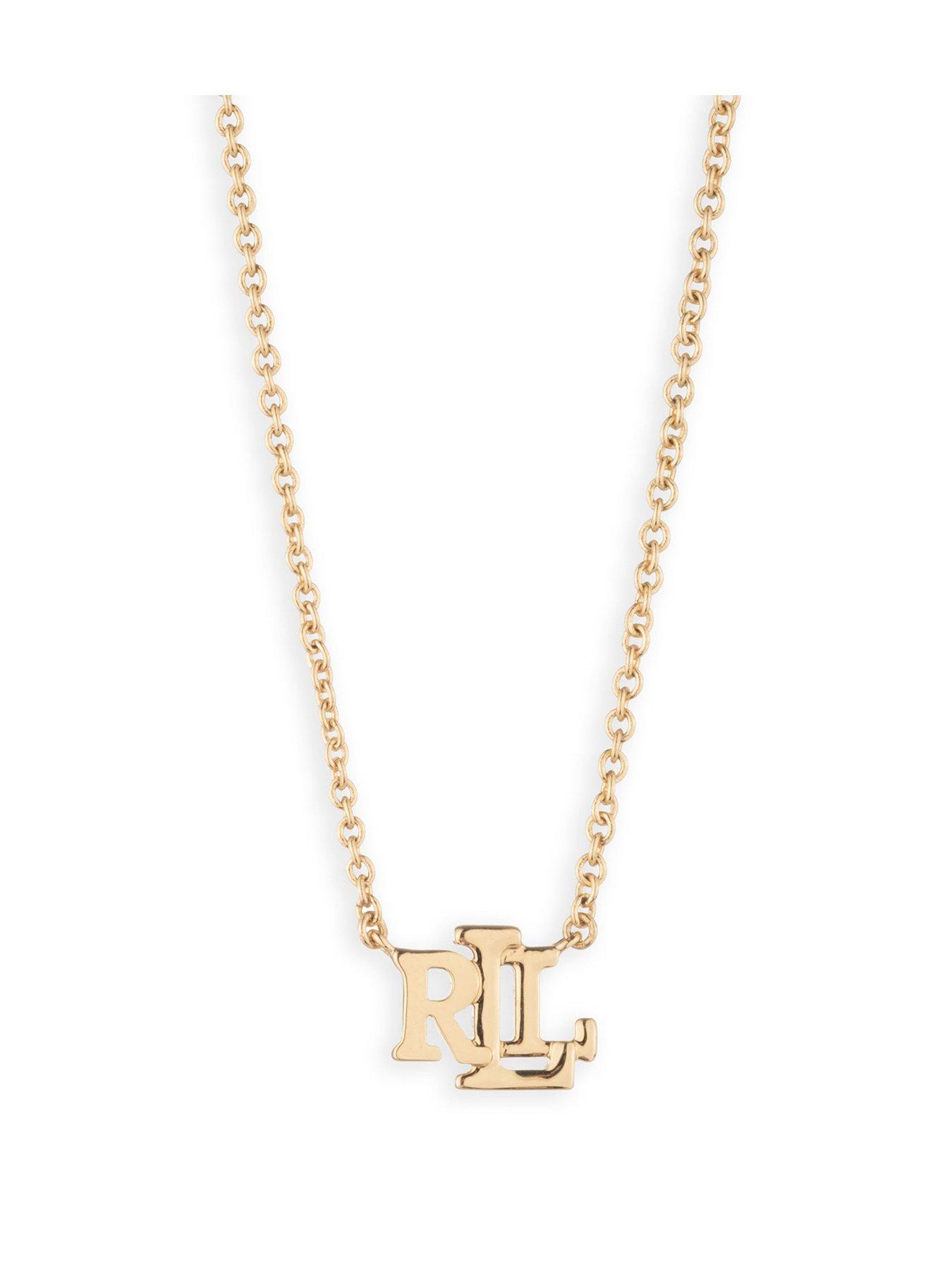 Lauren by Ralph Lauren Lauren Ralph Lauren Gold Logo Pendant Necklace