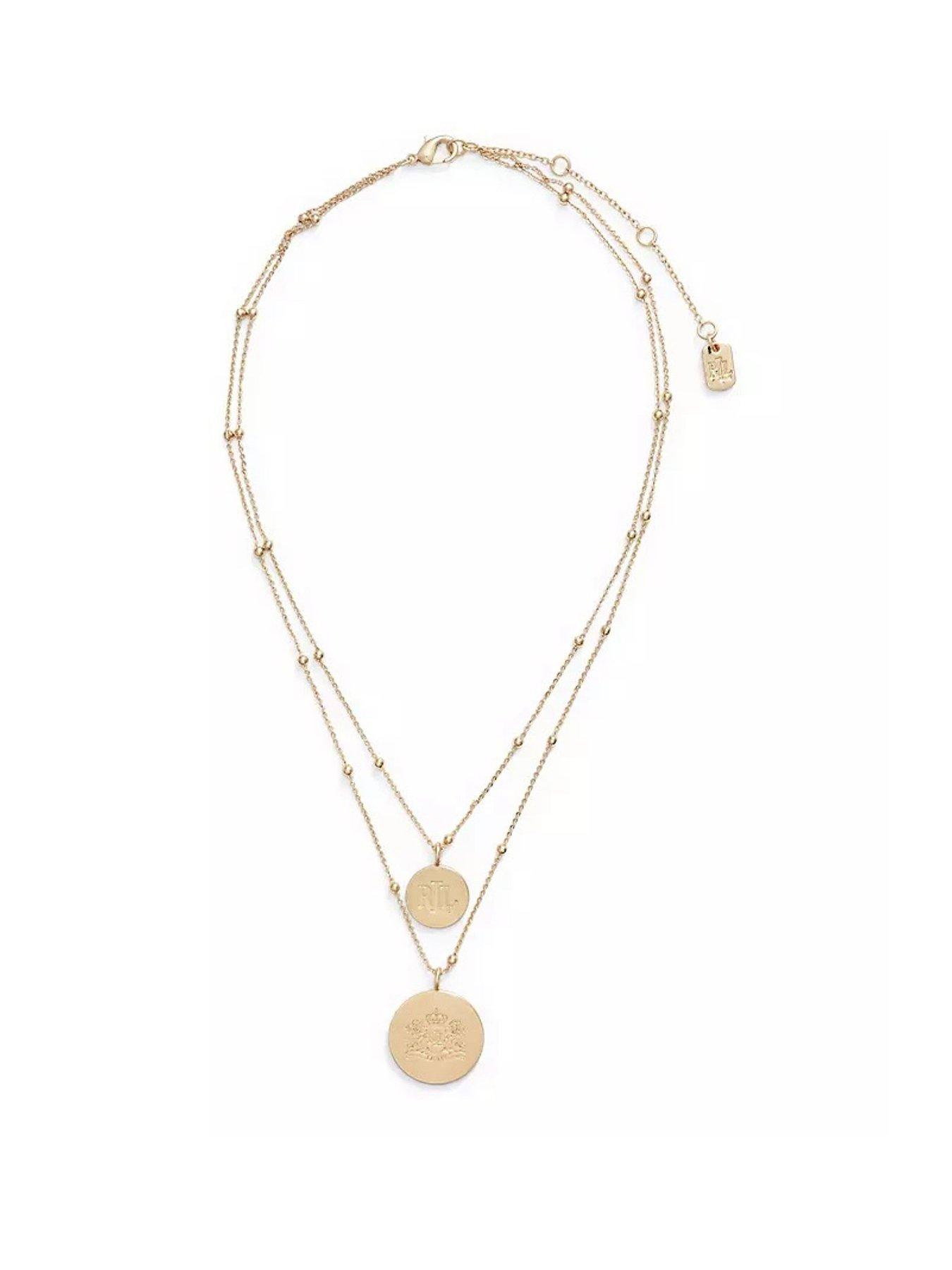 Lauren by Ralph Lauren Lauren Ralph Lauren Gold Double Row Crest Necklace