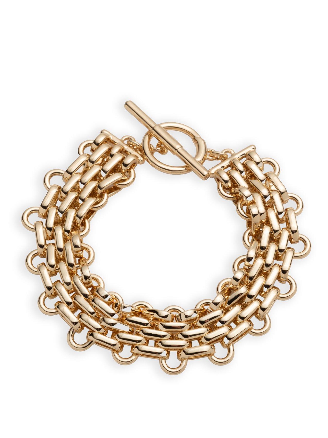 Lauren by Ralph Lauren Lauren Ralph Lauren Gold Tone Link Chain Flex Bracelet