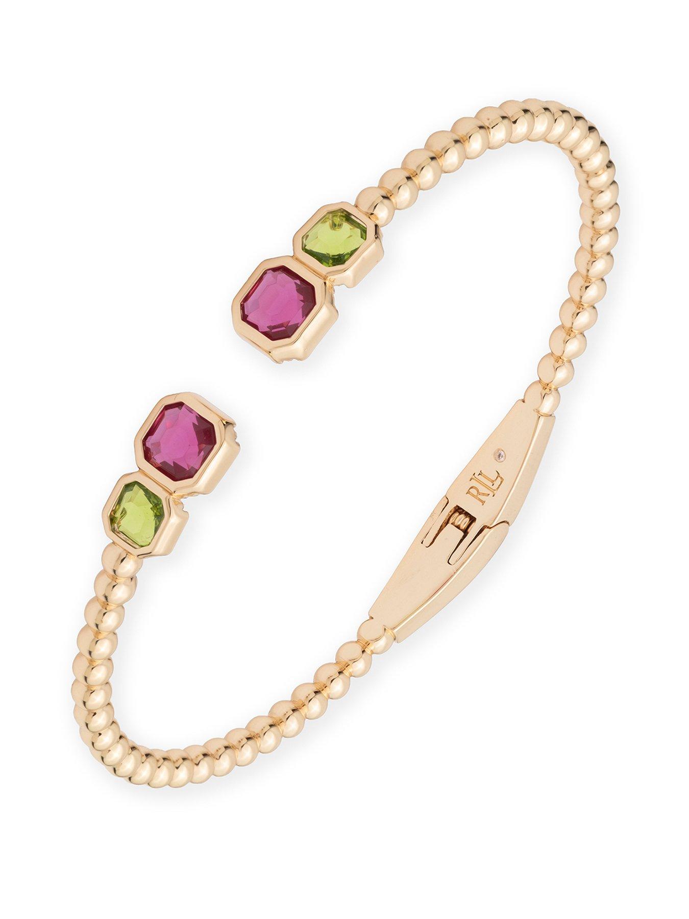 Lauren by Ralph Lauren Lauren Ralph Lauren Gold Tone & Multi Open Cuff Bangle