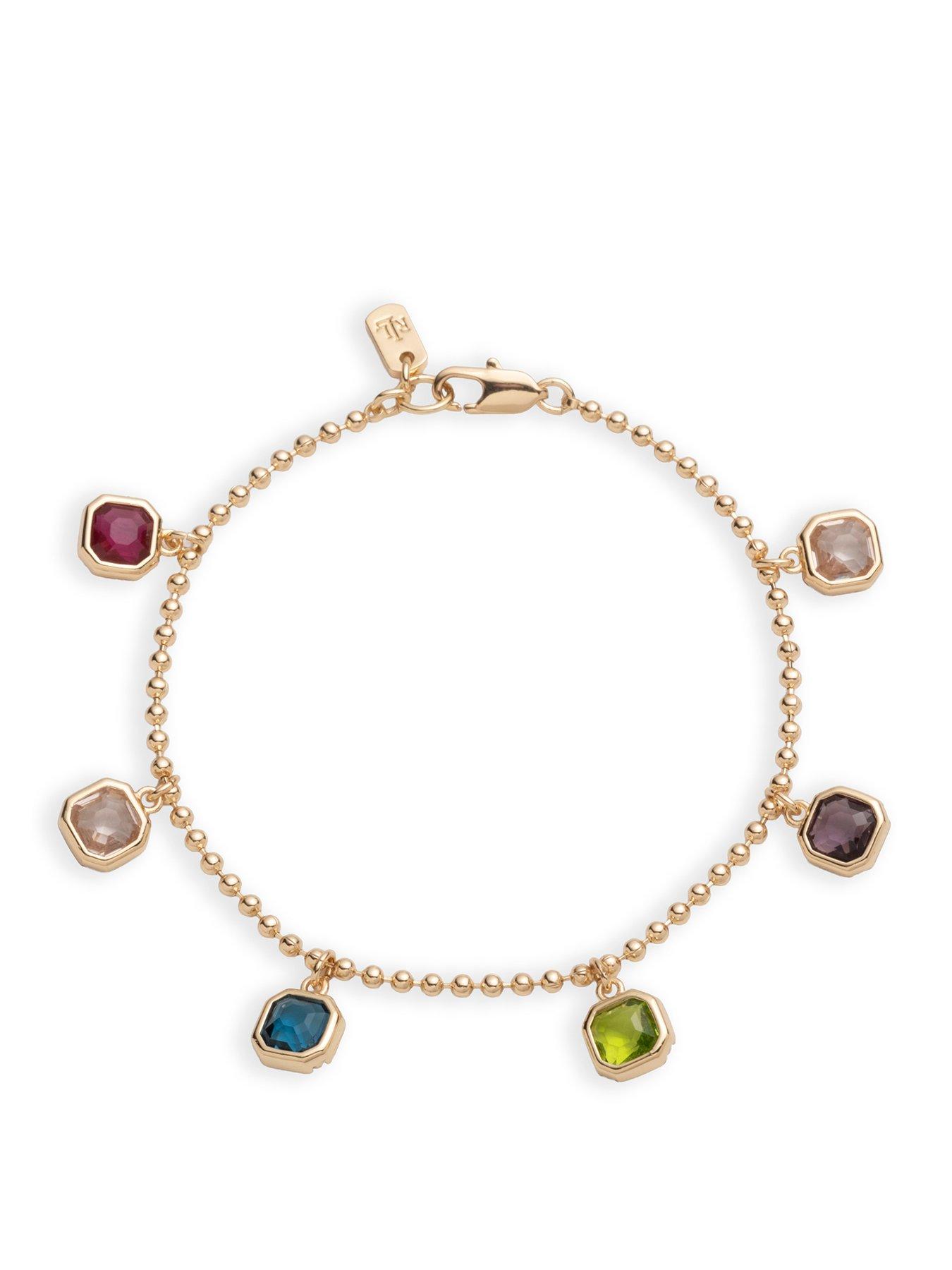 Lauren by Ralph Lauren Lauren Ralph Lauren Gold Tone & Multi Charm Flex Bracelet