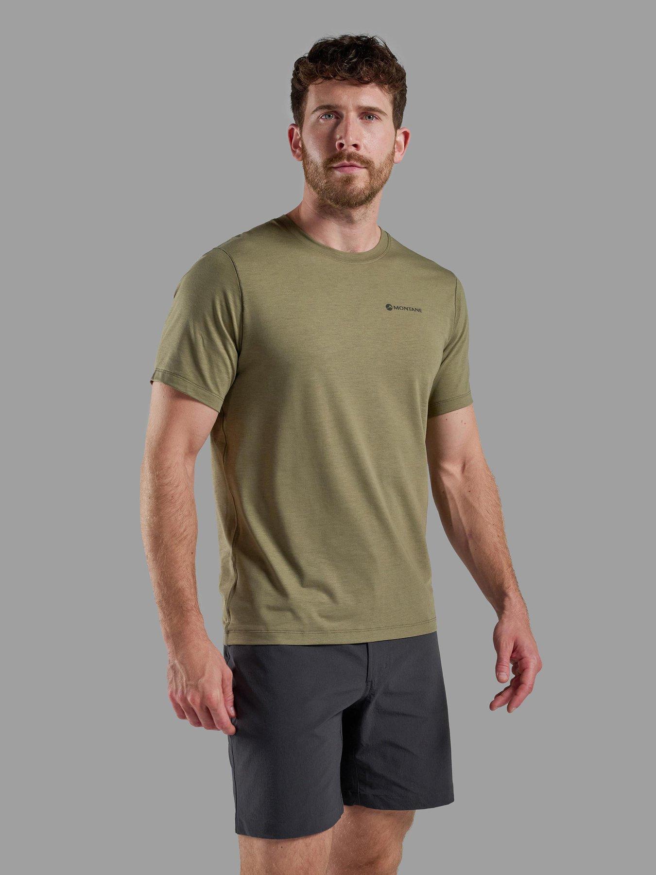 Image 1 of 4 of Montane Mens Alhena Mountain 25 Graphic T-shirt - Khaki