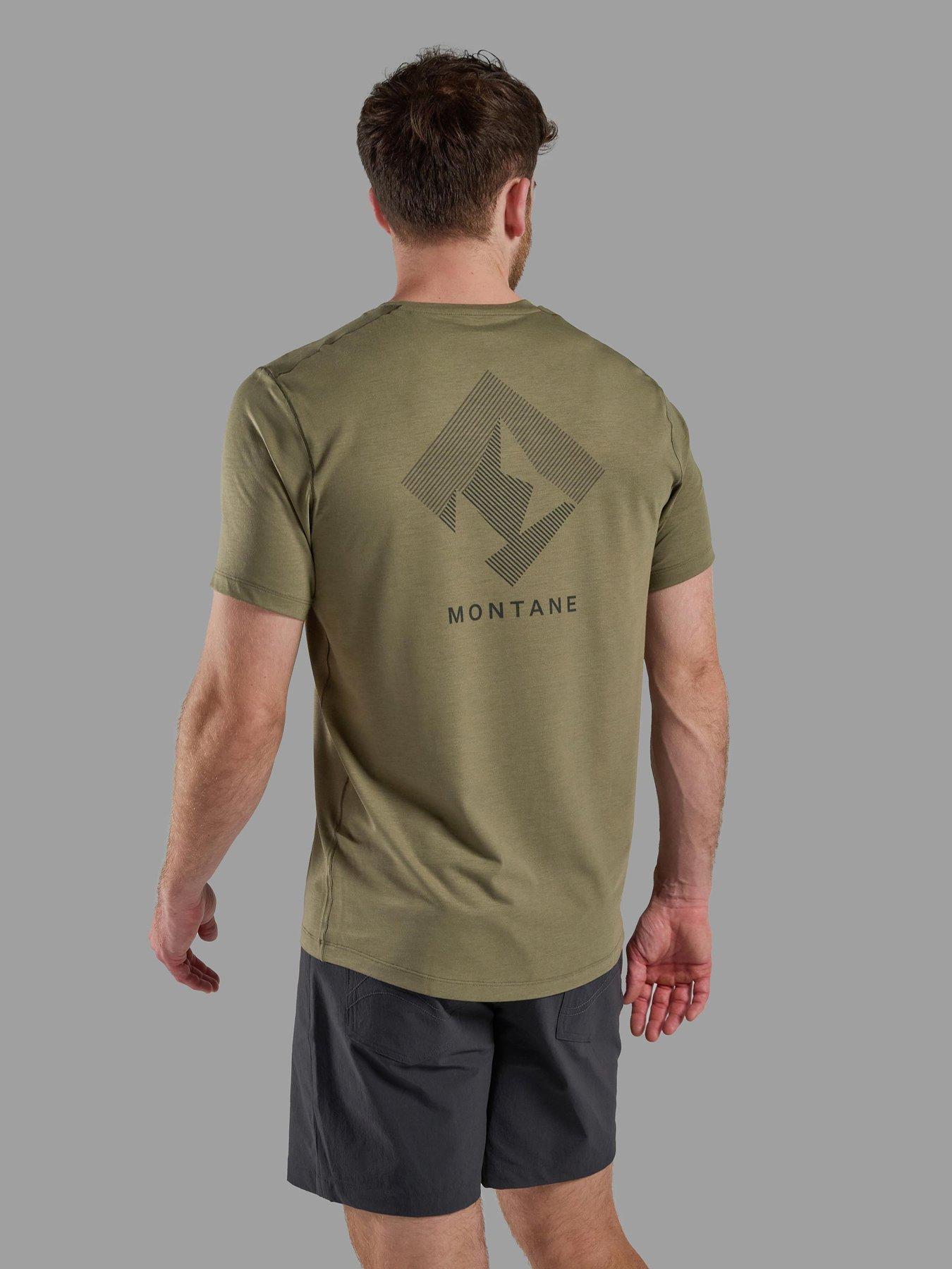 Image 2 of 4 of Montane Mens Alhena Mountain 25 Graphic T-shirt - Khaki