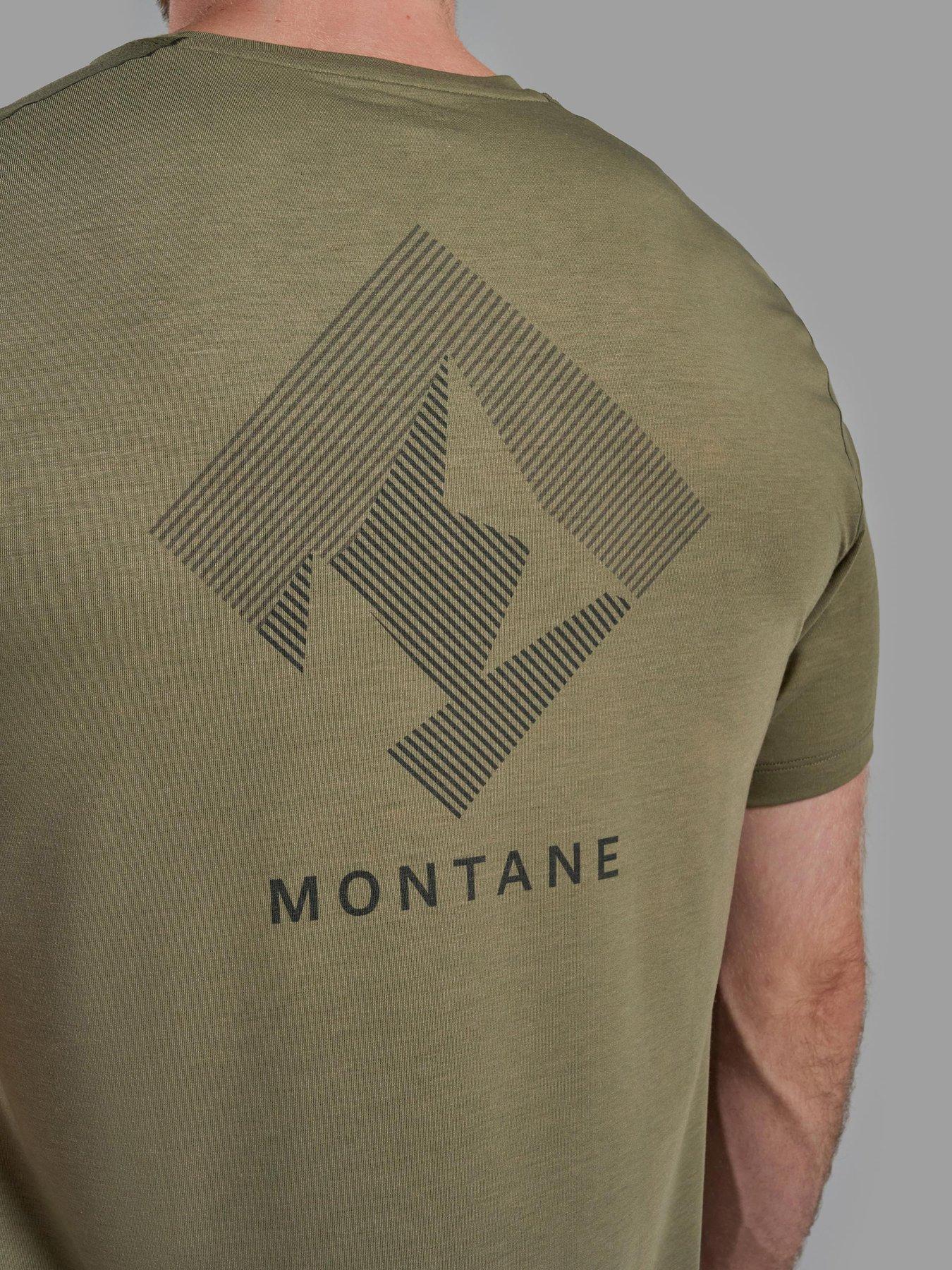 Image 3 of 4 of Montane Mens Alhena Mountain 25 Graphic T-shirt - Khaki