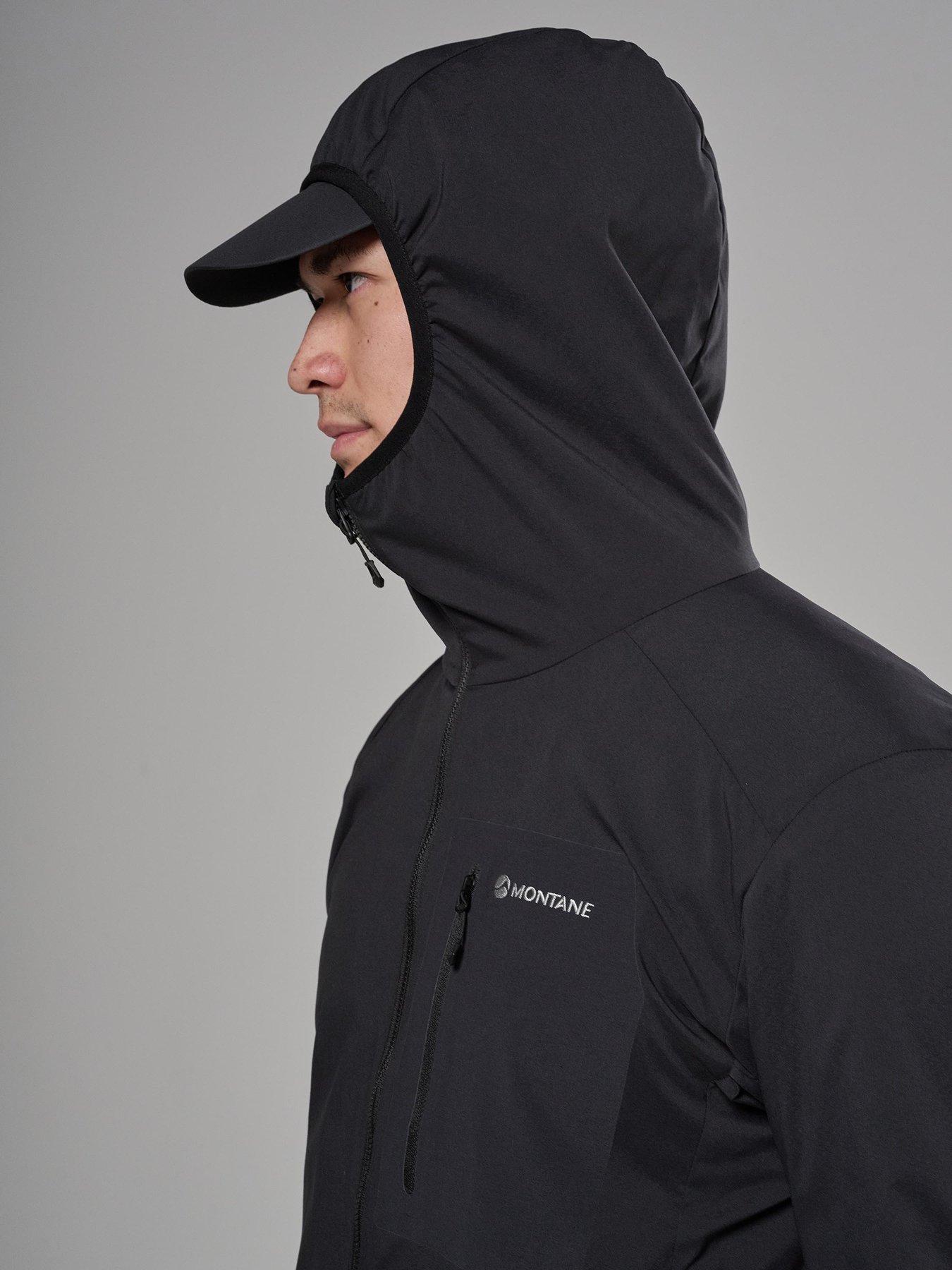 Image 6 of 7 of Montane Mens Khamsin Lite Hooded Shell Jacket - Black