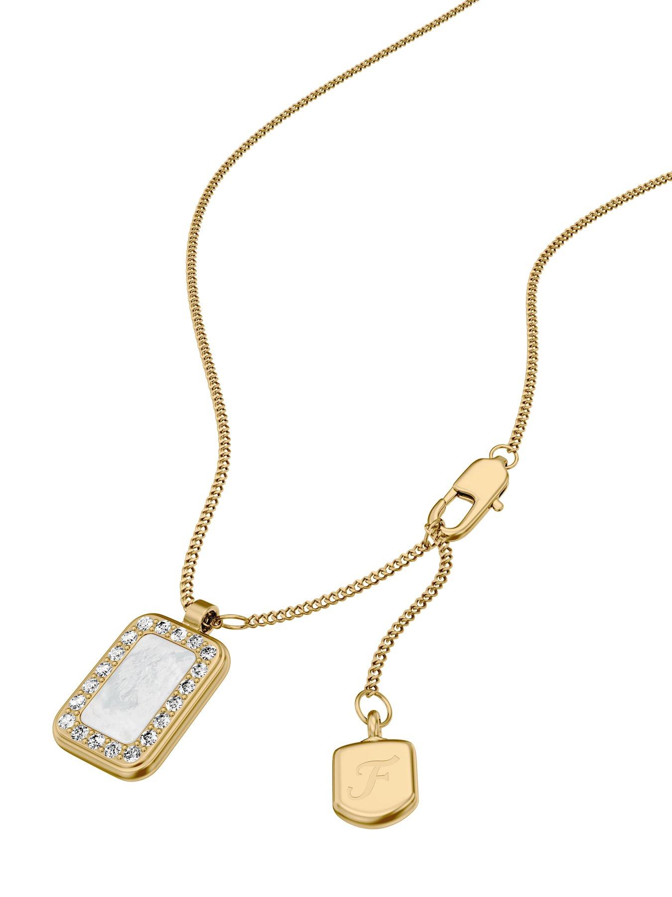 Image 5 of 7 of Fossil Raquel Mother-of-Pearl Pendant Necklace - Gold