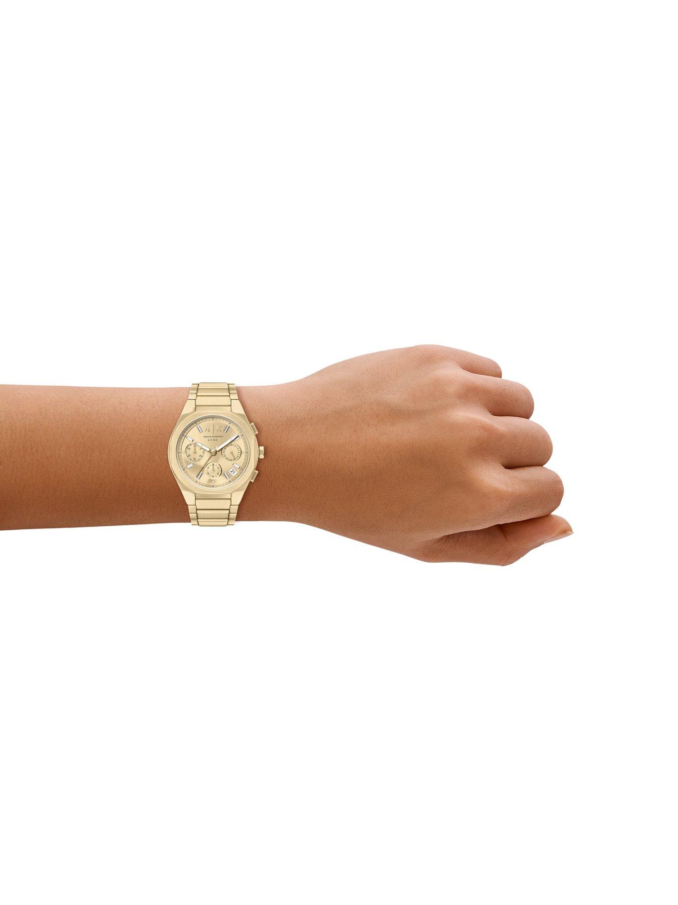 Image 3 of 7 of Armani Exchange Sync Chronograph Gold-Tone Watch
