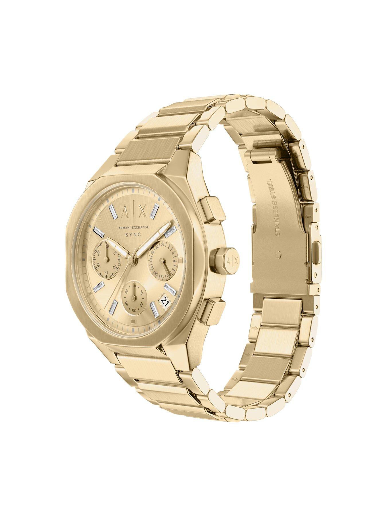 Image 6 of 7 of Armani Exchange Sync Chronograph Gold-Tone Watch