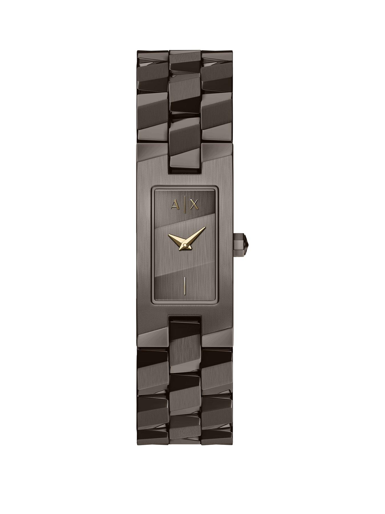 Image 1 of 7 of Armani Exchange Two-Hand Brown Stainless Steel Watch