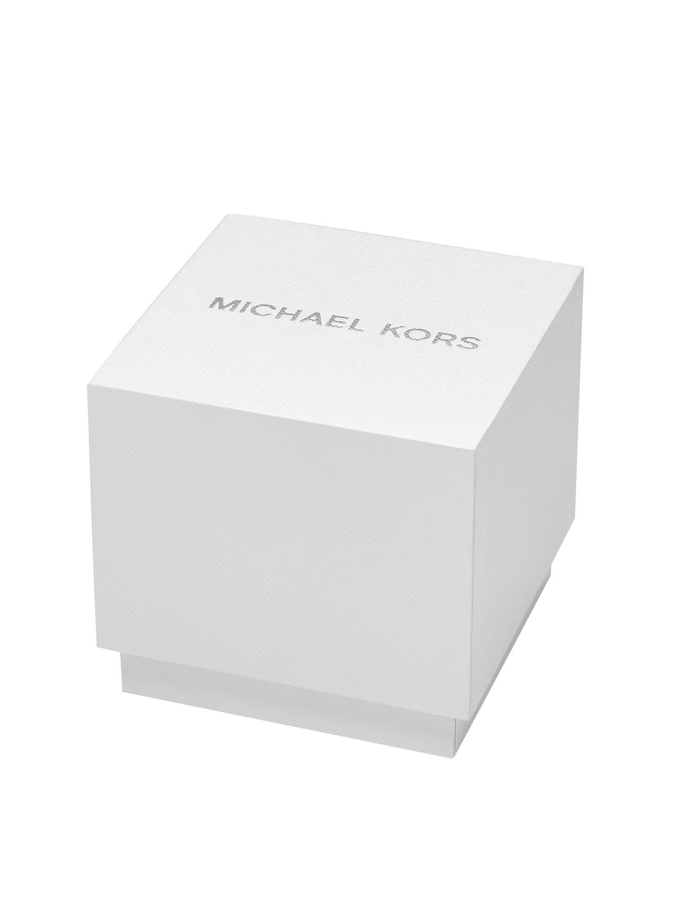 Image 5 of 5 of Michael Kors Corey Silver Pink Dial Three-Hand Watch