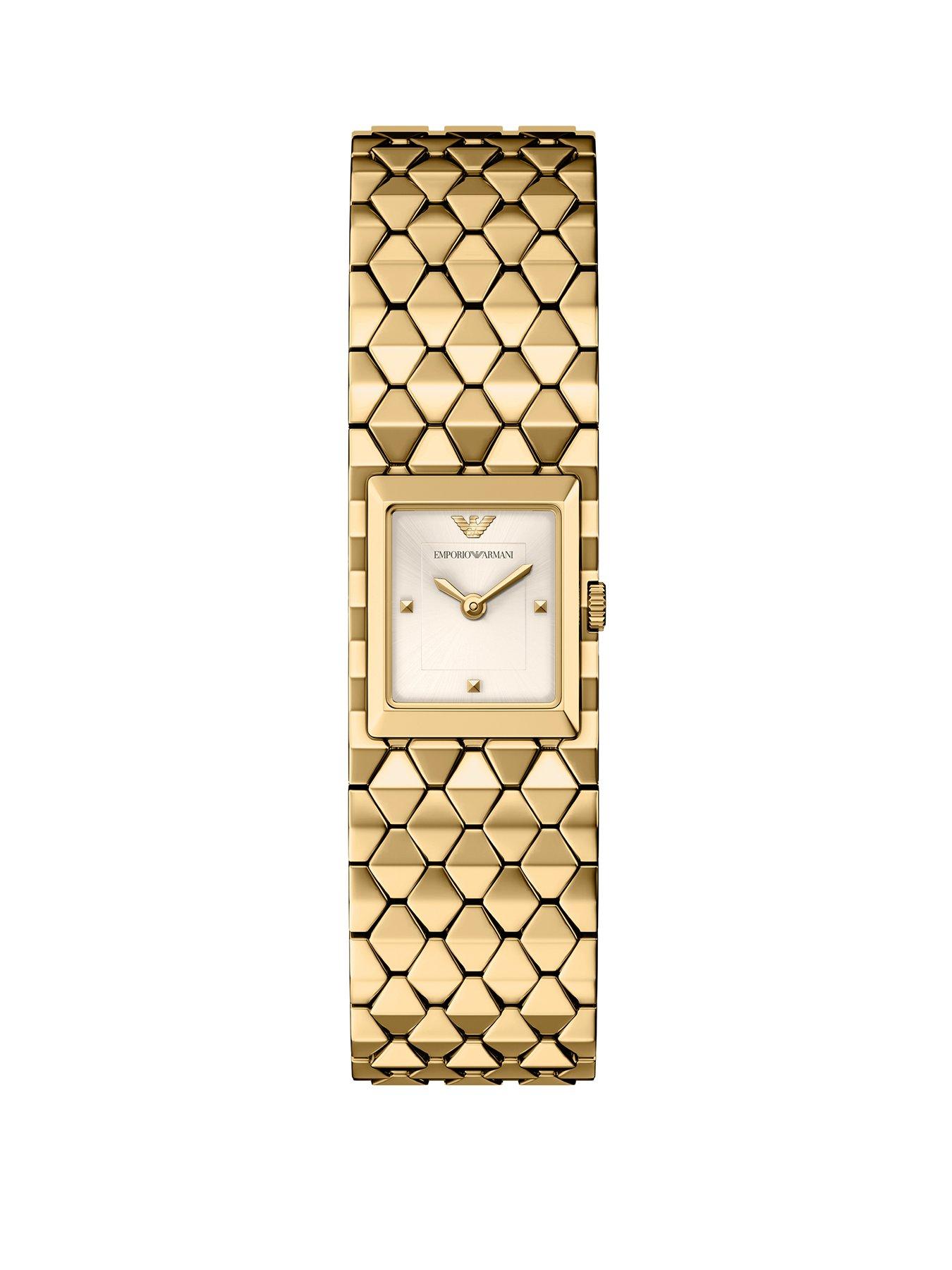 Emporio Armani Women's Two-Hand Gold-Tone Stainless Steel Watch, AR11827